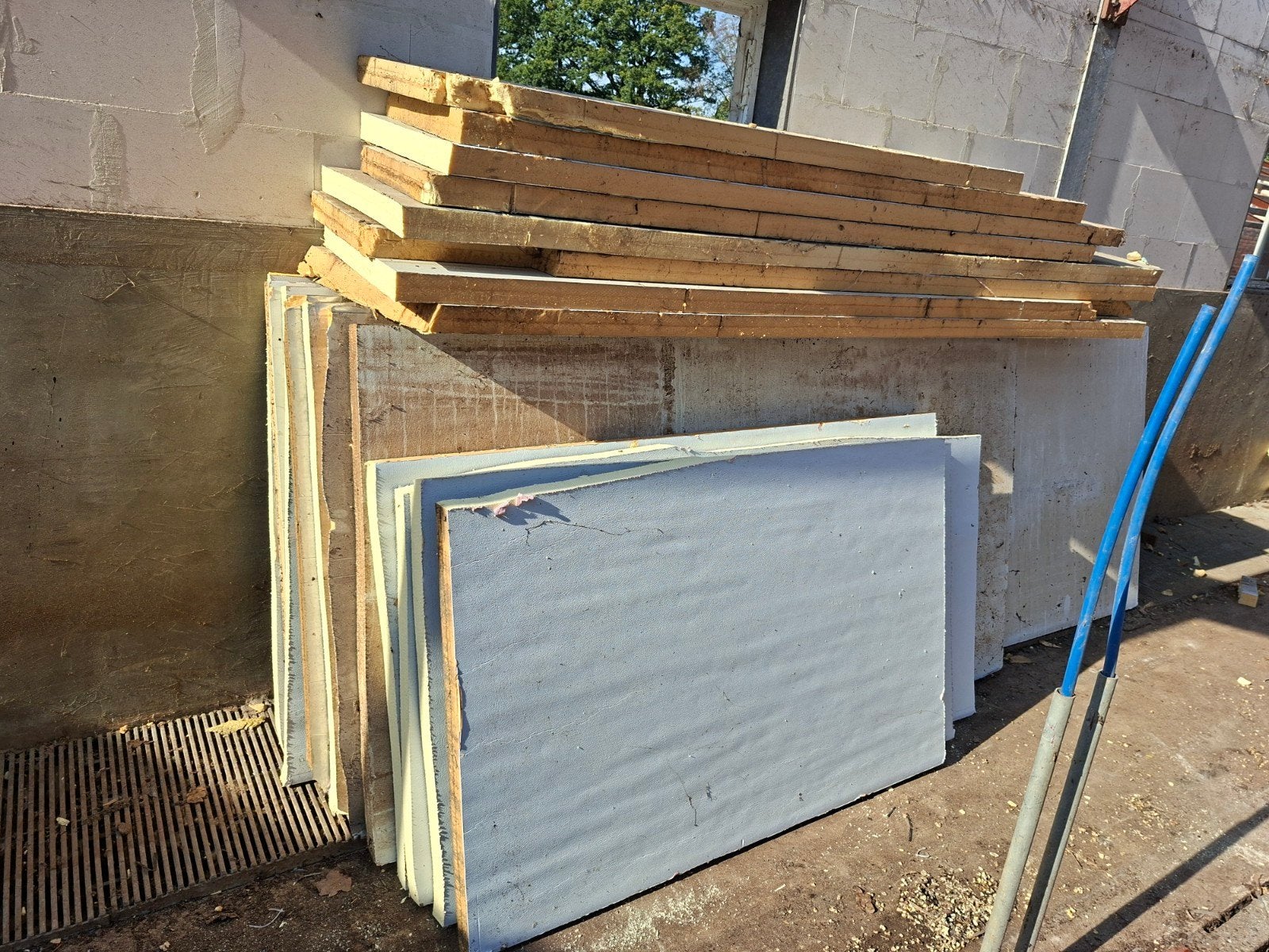 Restpartij PIR isolatieplaten 6cm - Ruim 30m2, Ophalen, 4 tot 8 cm, Gebruikt, Vloerisolatie