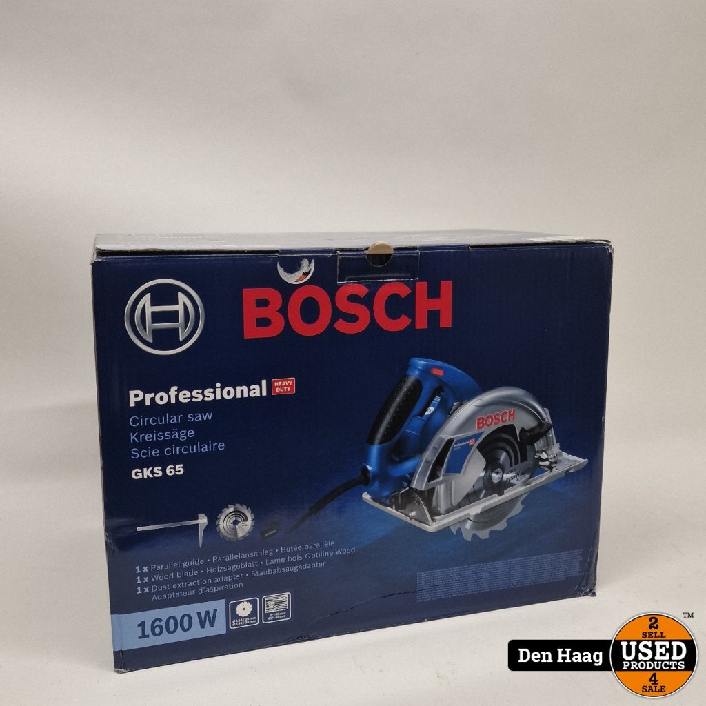 Bosch Professional GKS 65 Cirkelzaag  65mm | Nieuwstaat, Doe-het-zelf en Verbouw, Gereedschap | Zaagmachines, Bosch, Gebruikt