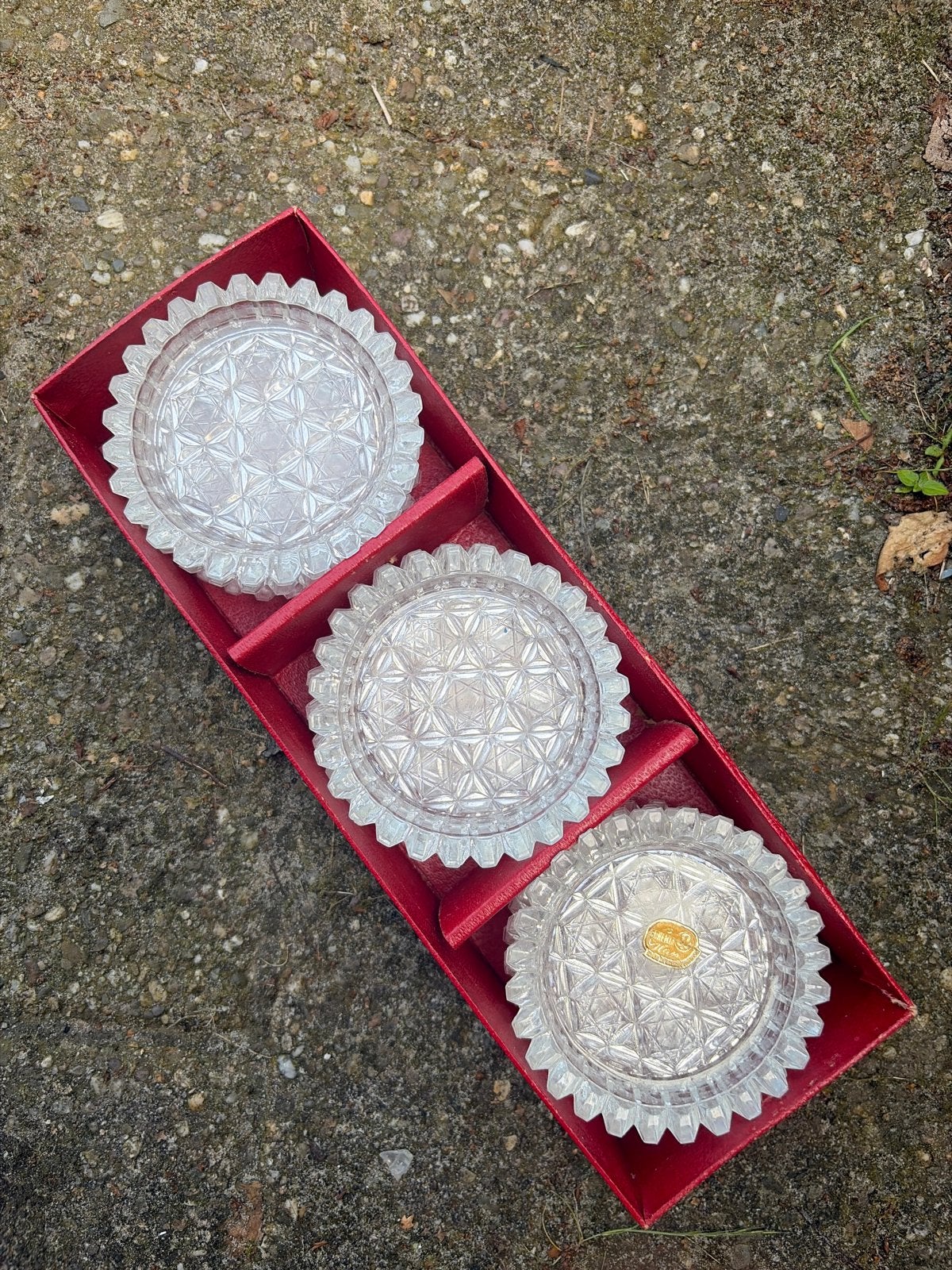 Kristallen onderzetters, Antiek en Kunst, Antiek | Glas en Kristal, Ophalen
