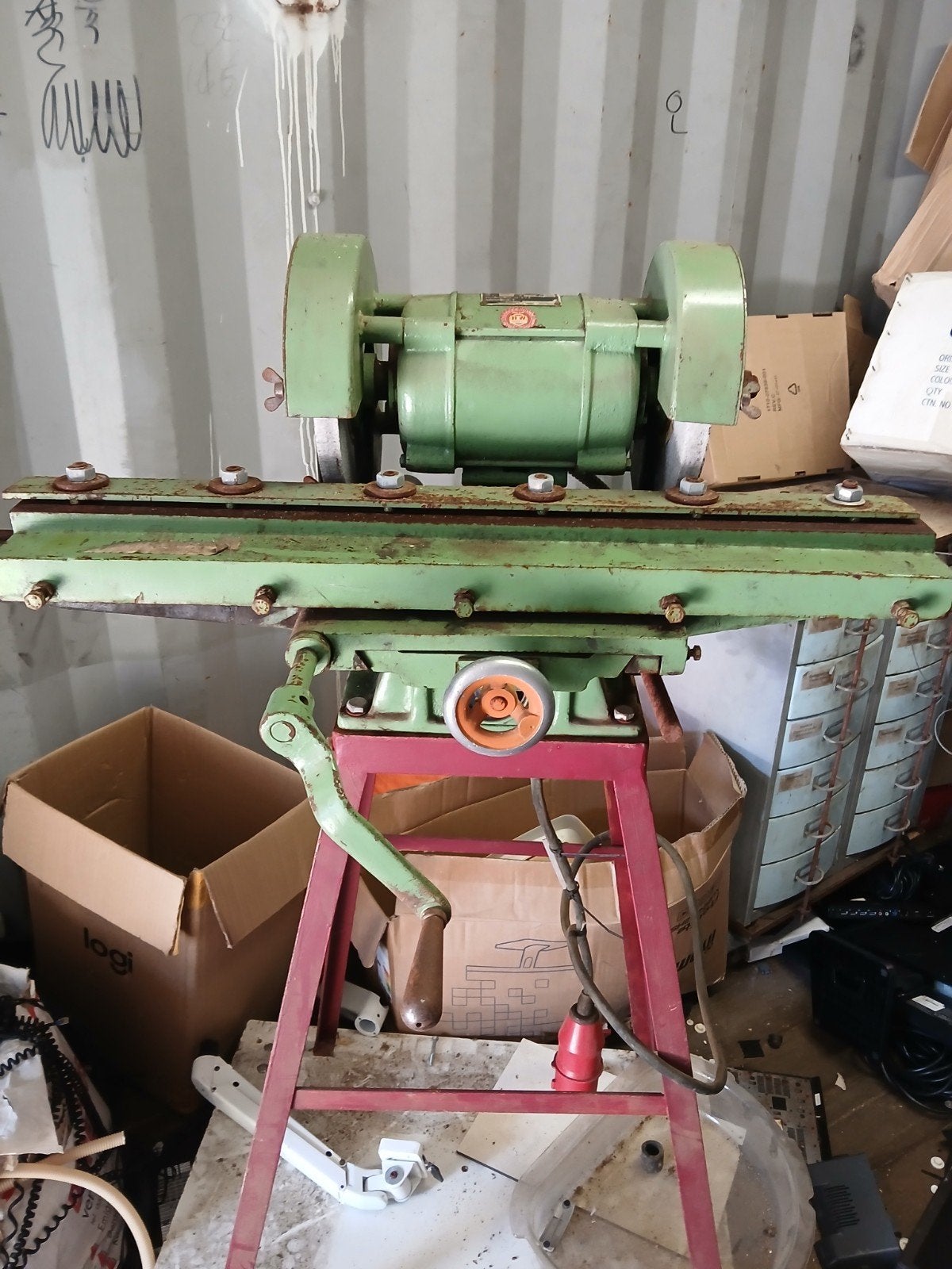 slijpmachine 380V/220, Doe-het-zelf en Verbouw, Ophalen, Gebruikt, Metaaldraaibank