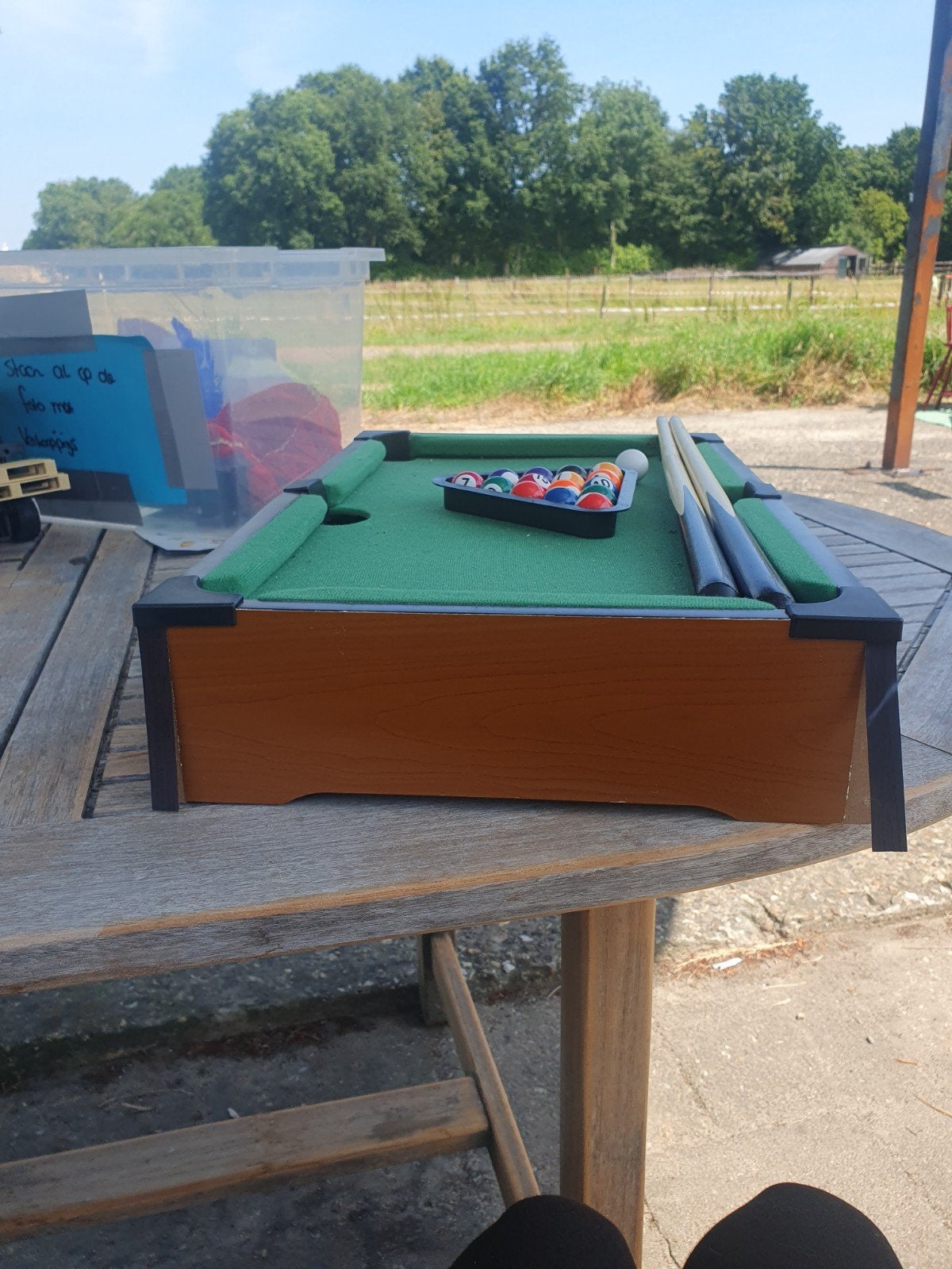 Een biljart klein compleet, Ophalen of Verzenden
