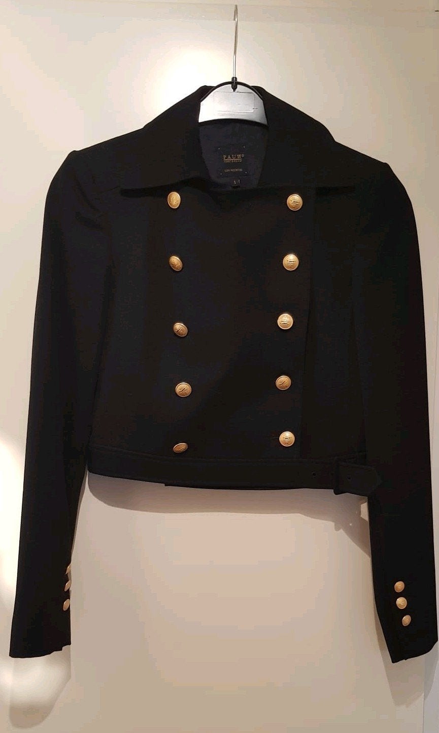 Pauw Zwarte Blazer Maat 36 met Messing Knopen, Zwart, Pauw, Ophalen of Verzenden, Zo goed als nieuw