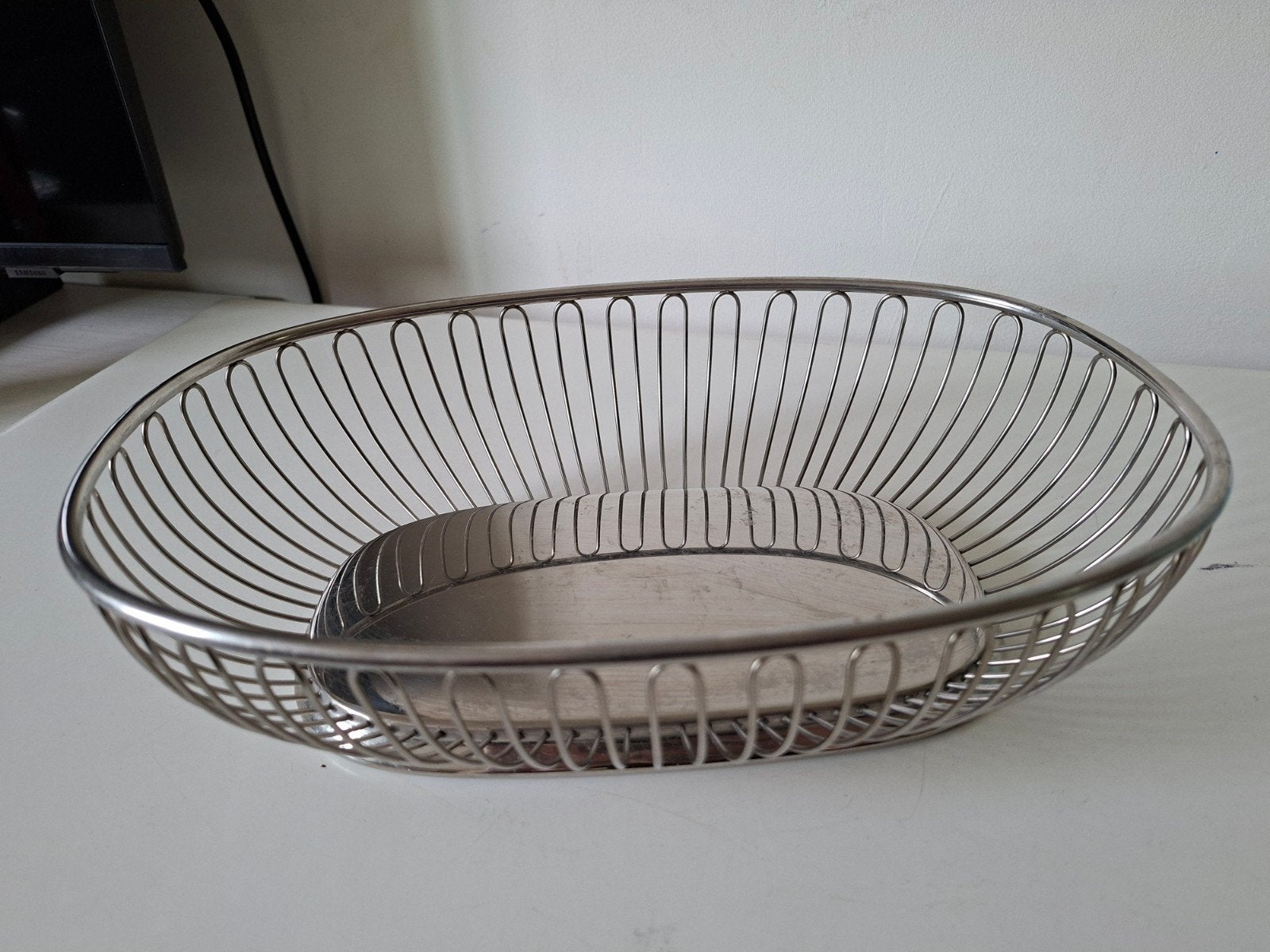 Alfra Alessi 18/10 RVS Schaal - Ovaal, Italië design, Gebruikt, Schaal, Ophalen of Verzenden, Metaal