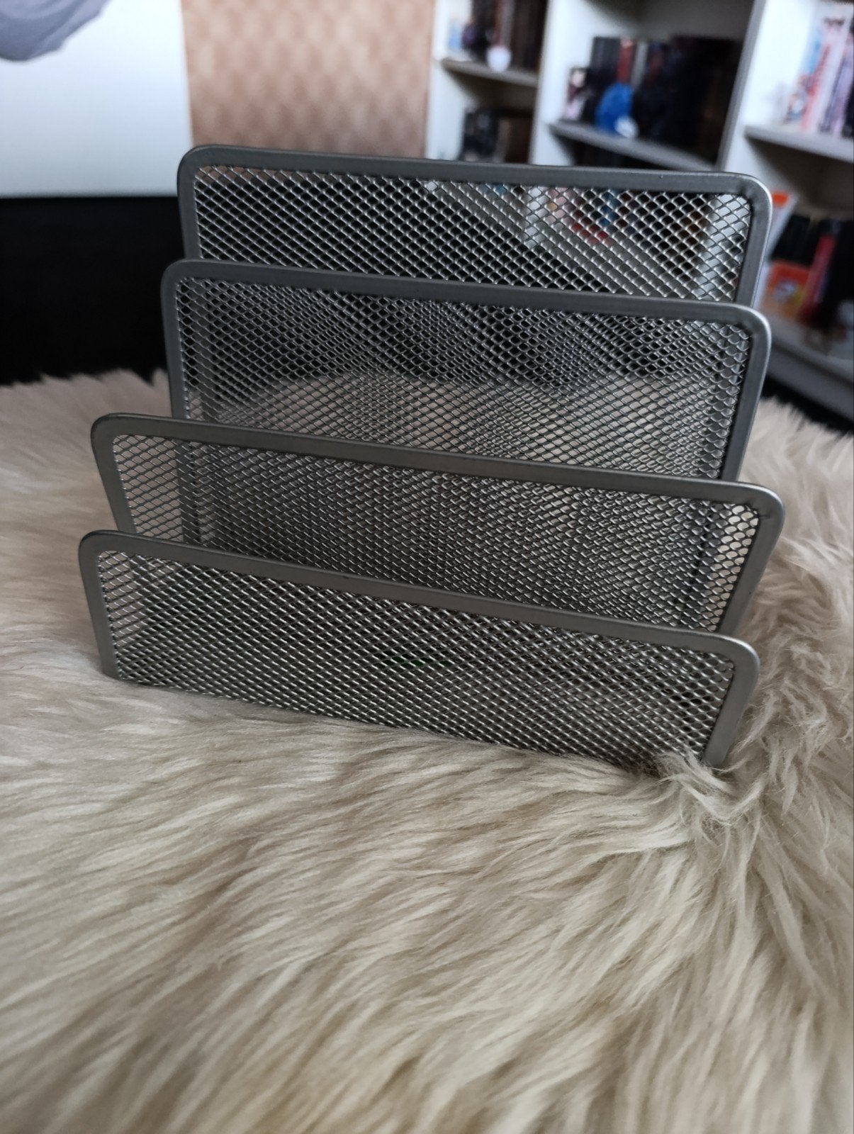 Stijlvolle Metalen Brievenhouder / Bureau Organizer - Zilver, Ophalen of Verzenden, Zo goed als nieuw
