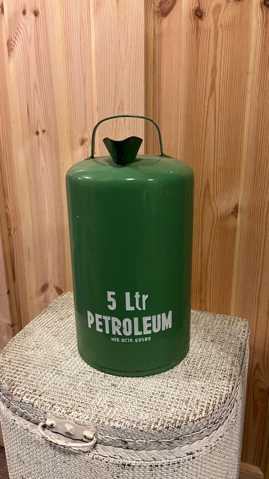Vintage petroleumkan, Ophalen of Verzenden