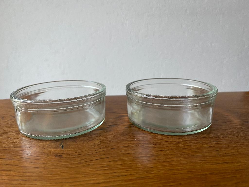 2 Glazen "Waxinelicht / Kaarsenhouders" Nieuw, Ophalen of Verzenden, Nieuw, Overige materialen, Minder dan 25 cm