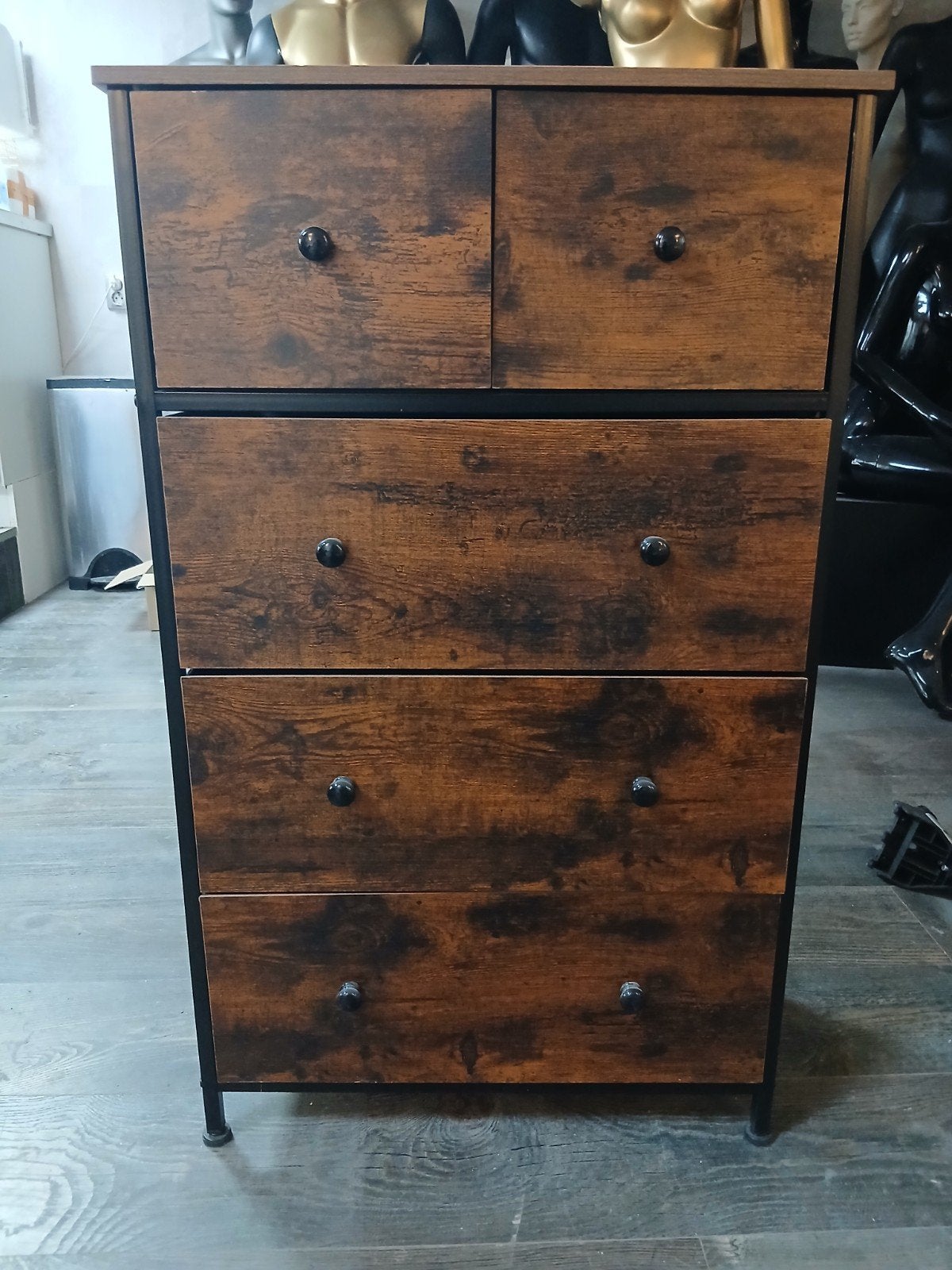 Commode met 5 laden - Industriële stijl(kastje), Overige houtsoorten, 5 laden of meer, 100 tot 150 cm, Zo goed als nieuw