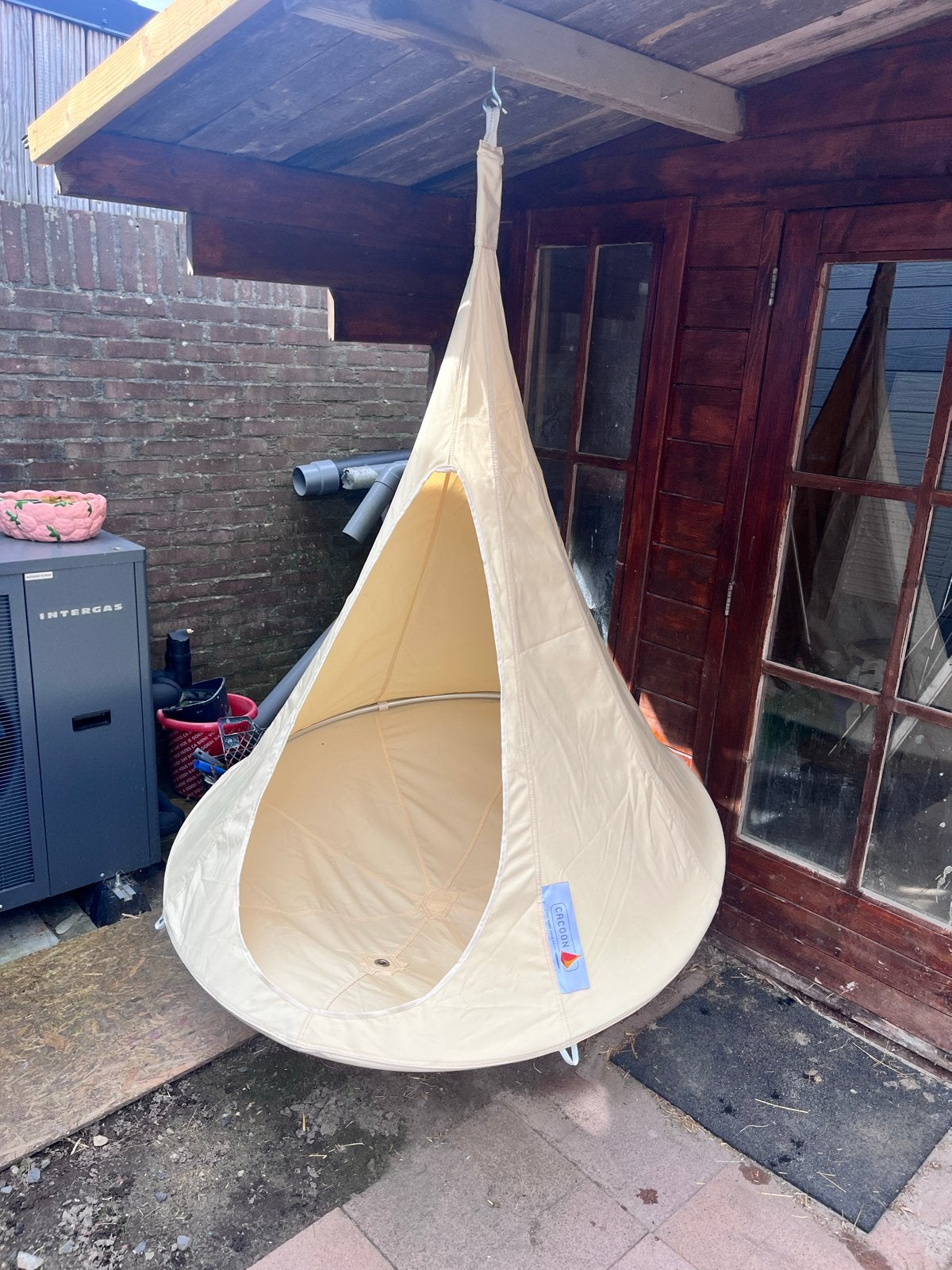 Cacoon Hangstoel, single natural white, Ophalen of Verzenden, Nieuw, Eenpersoons, Binnen