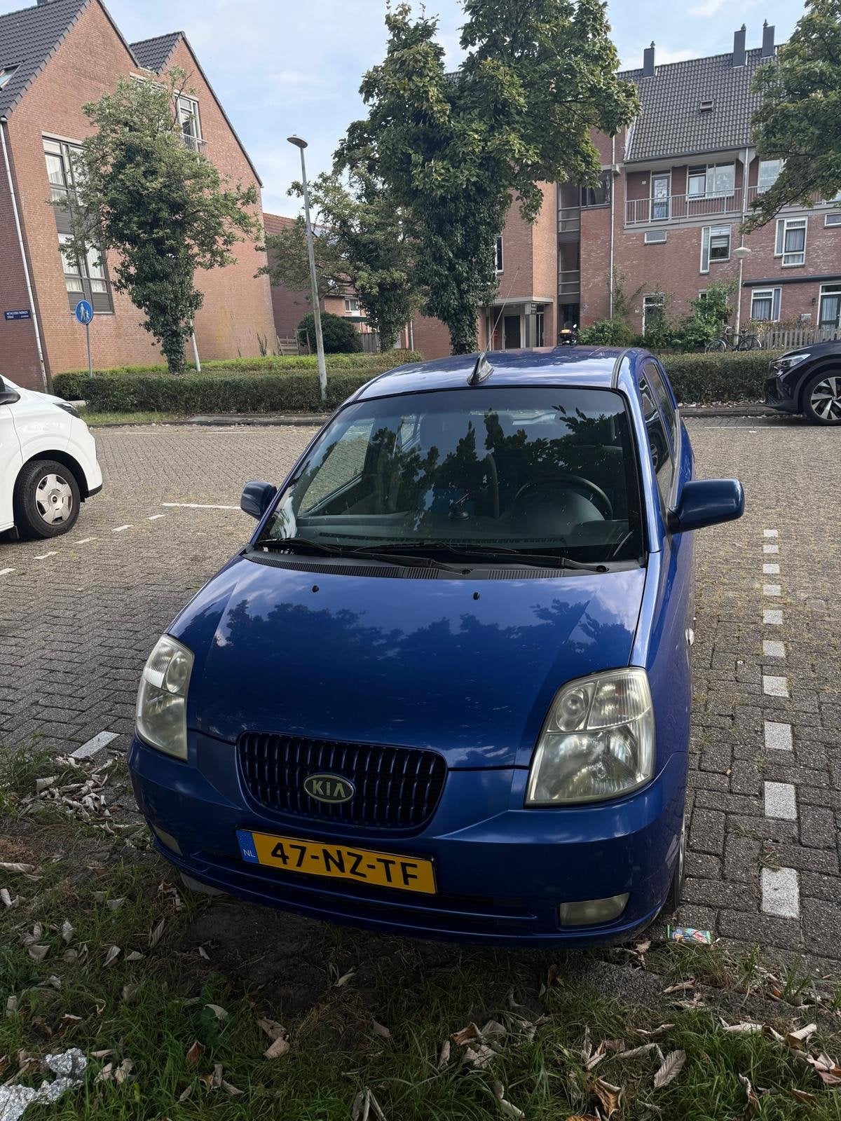 Kia Picanto 1.1 48KW 2004 Blauw, Auto's, 31 €/maand, 4 cilinders, Origineel Nederlands, Handgeschakeld