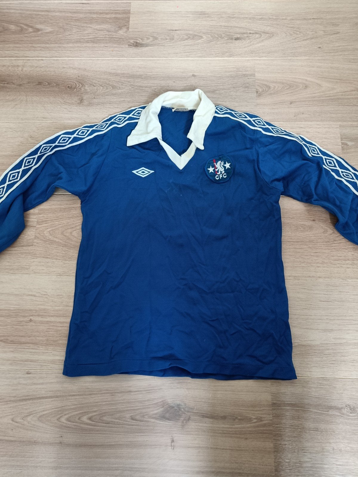 voetbal shirt Chelsea jaren tachtig, Ophalen of Verzenden, Gebruikt, Buitenlandse clubs, Shirt