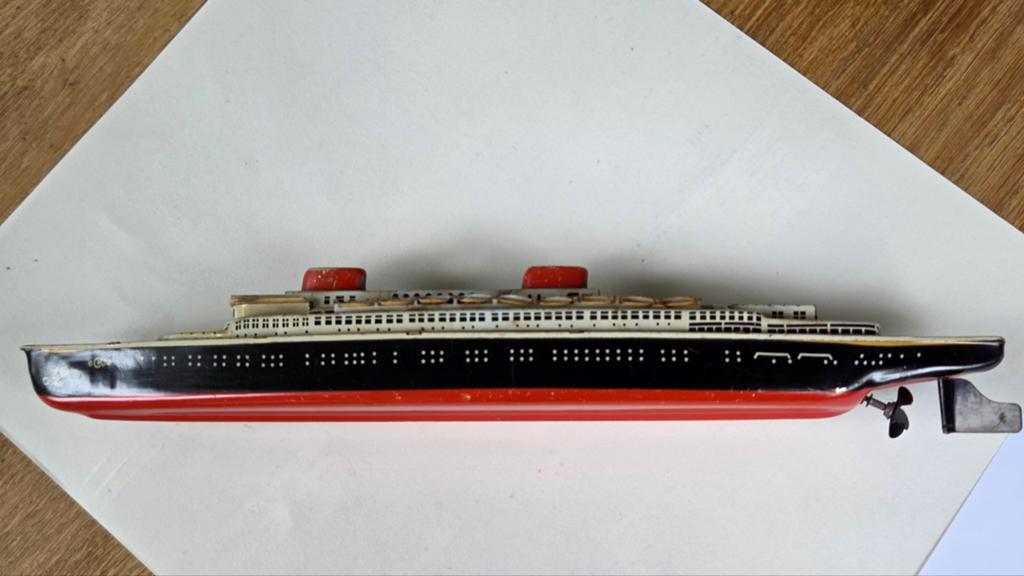Oude blikken speelgoed boot schip CKO Kellermann 354, Ophalen of Verzenden