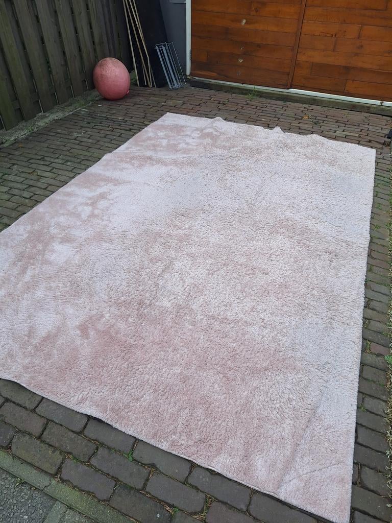Groot roze zacht tapijt - wasbaar, Ophalen, Gebruikt, 200 cm of meer, 200 cm of meer