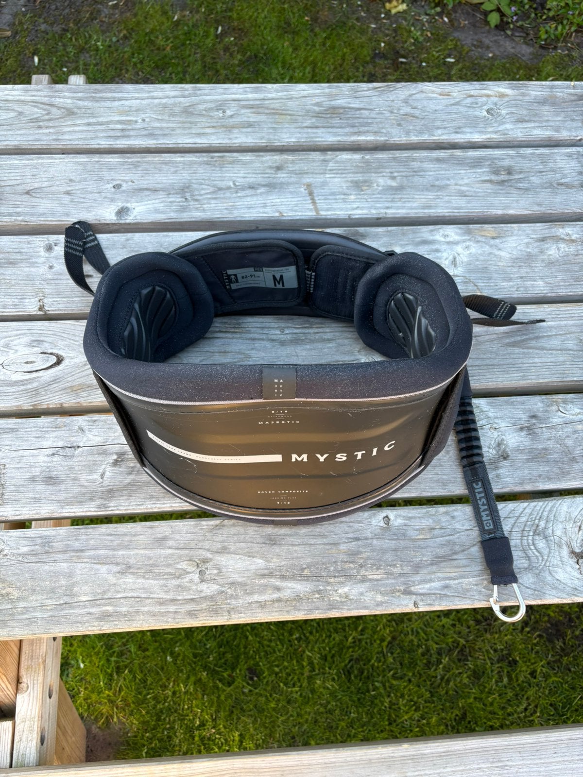 Mystic Majestic Waist Harnass M met leash, Watersport en Boten, Kitesurfen, Geen board, Verzenden, Zo goed als nieuw, Trapeze