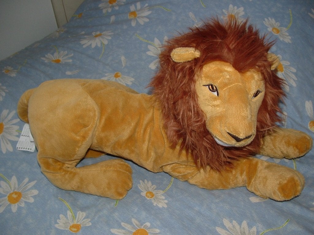 IKEA LEEUW DJUNGELSKOG GROTE UITVOERING VELOURS, Kinderen en Baby's, Ophalen of Verzenden, Nieuw, Overige typen
