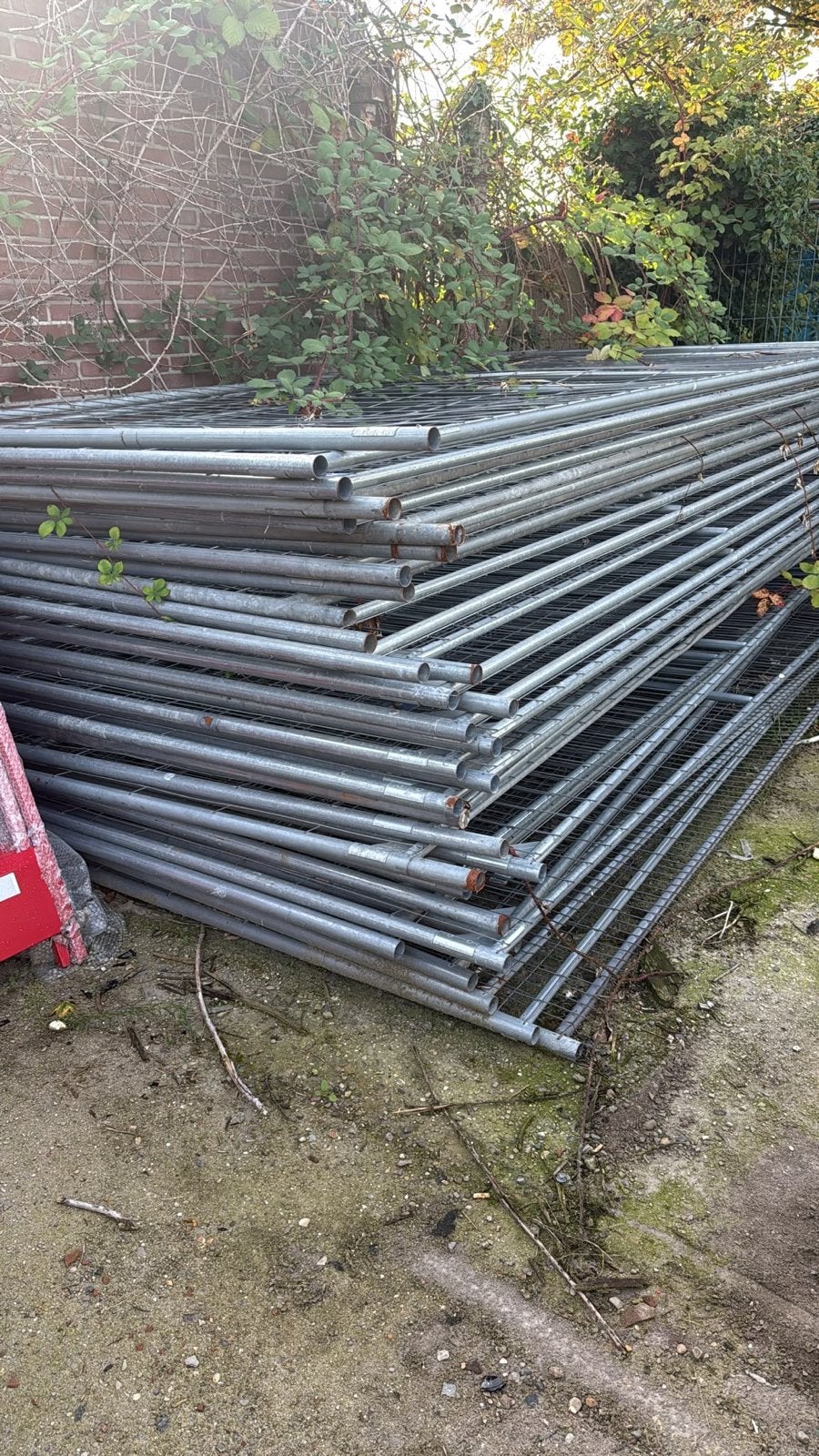 40 Bouwhekken 2,5M en 20 Bouwhekvoeten, Ophalen, Gebruikt, Overige typen, 2 tot 5 meter