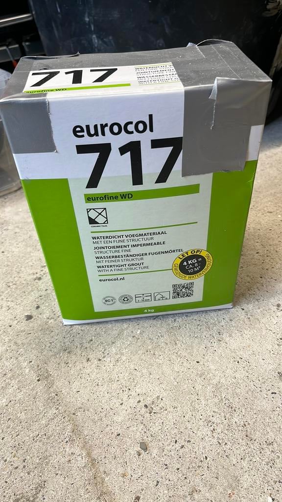 Voeg wd 717 eurocol grijs 3/4 vol, Doe-het-zelf en Verbouw, Tegels, Ophalen, Overige materialen, Wandtegels, Minder dan 20 cm