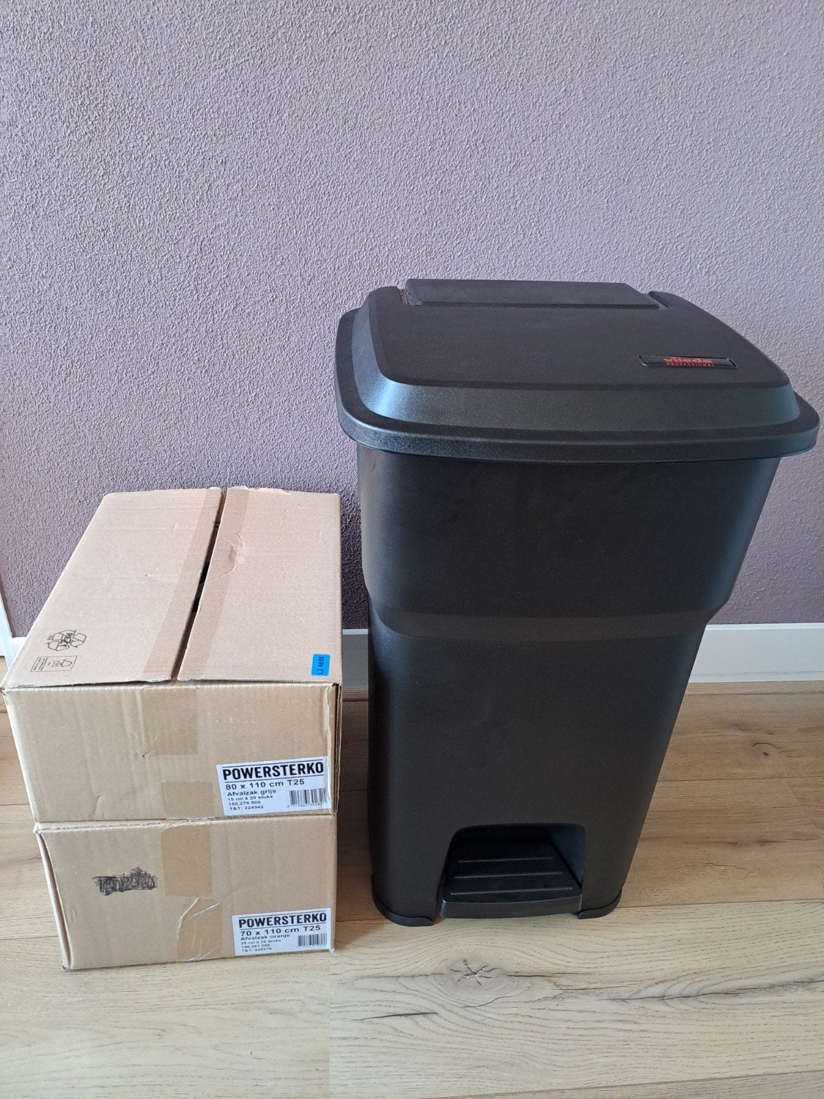 Nieuwe Vileda Hera Professional Afvalbak 60 liter., Ophalen, 50 – 75, Kunststof, Met pedaal