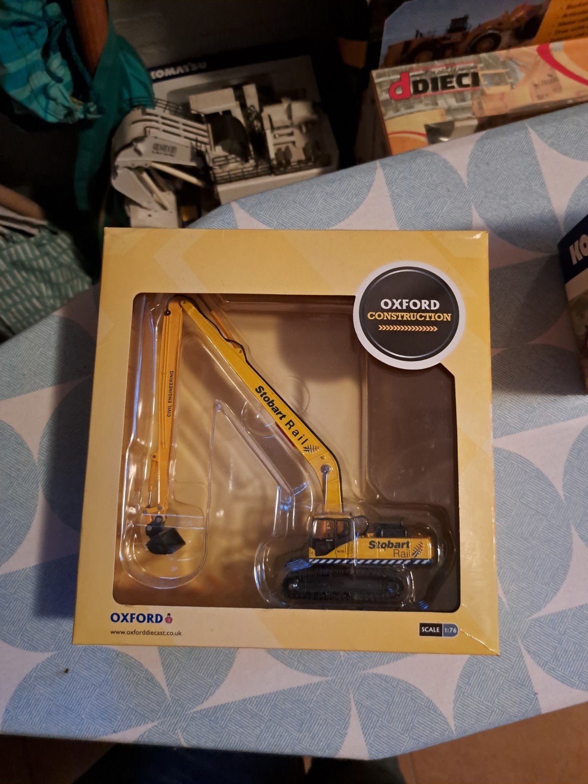 Oxford Construction Stobart Rail Graafmachine Schaal 1:76, Overige merken, 1:50 of kleiner, Overige typen, Nieuw