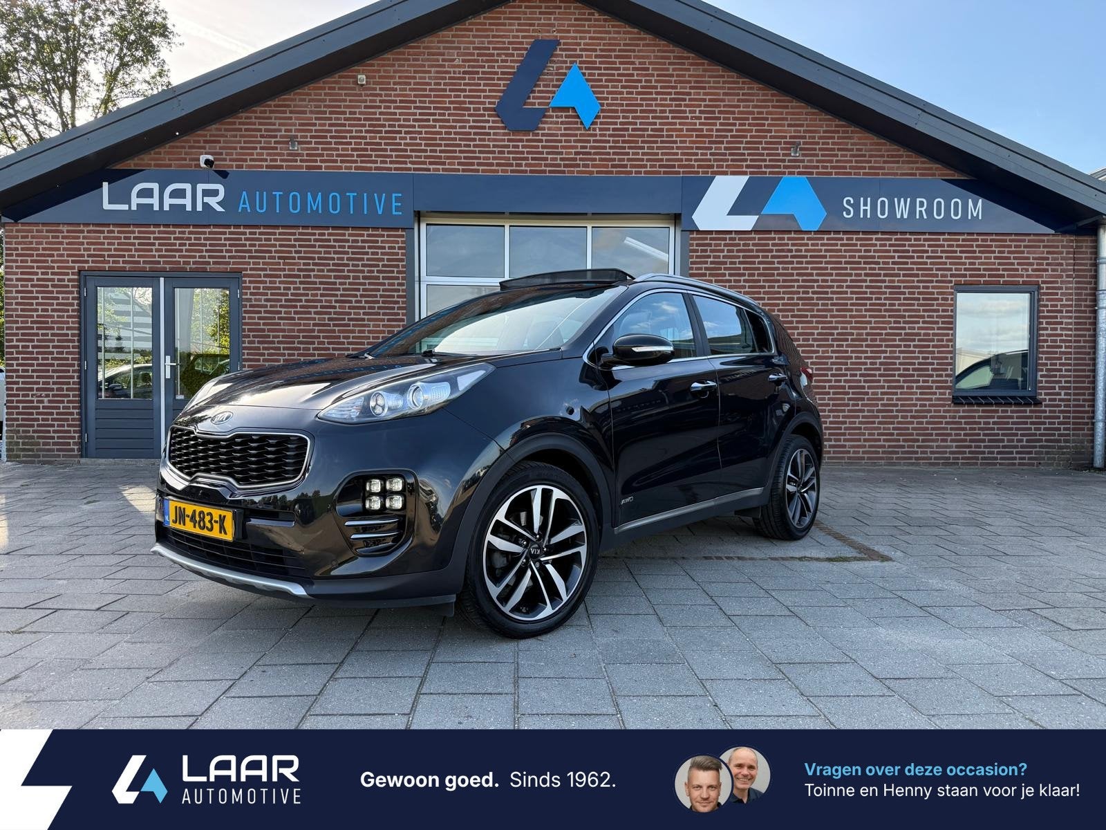Kia Sportage 1.6 T-GDi 177PK 4WD GT-Line Automaat Navi | Cam, Auto's, Dealer onderhouden, Gebruikt, 4 cilinders, Zwart