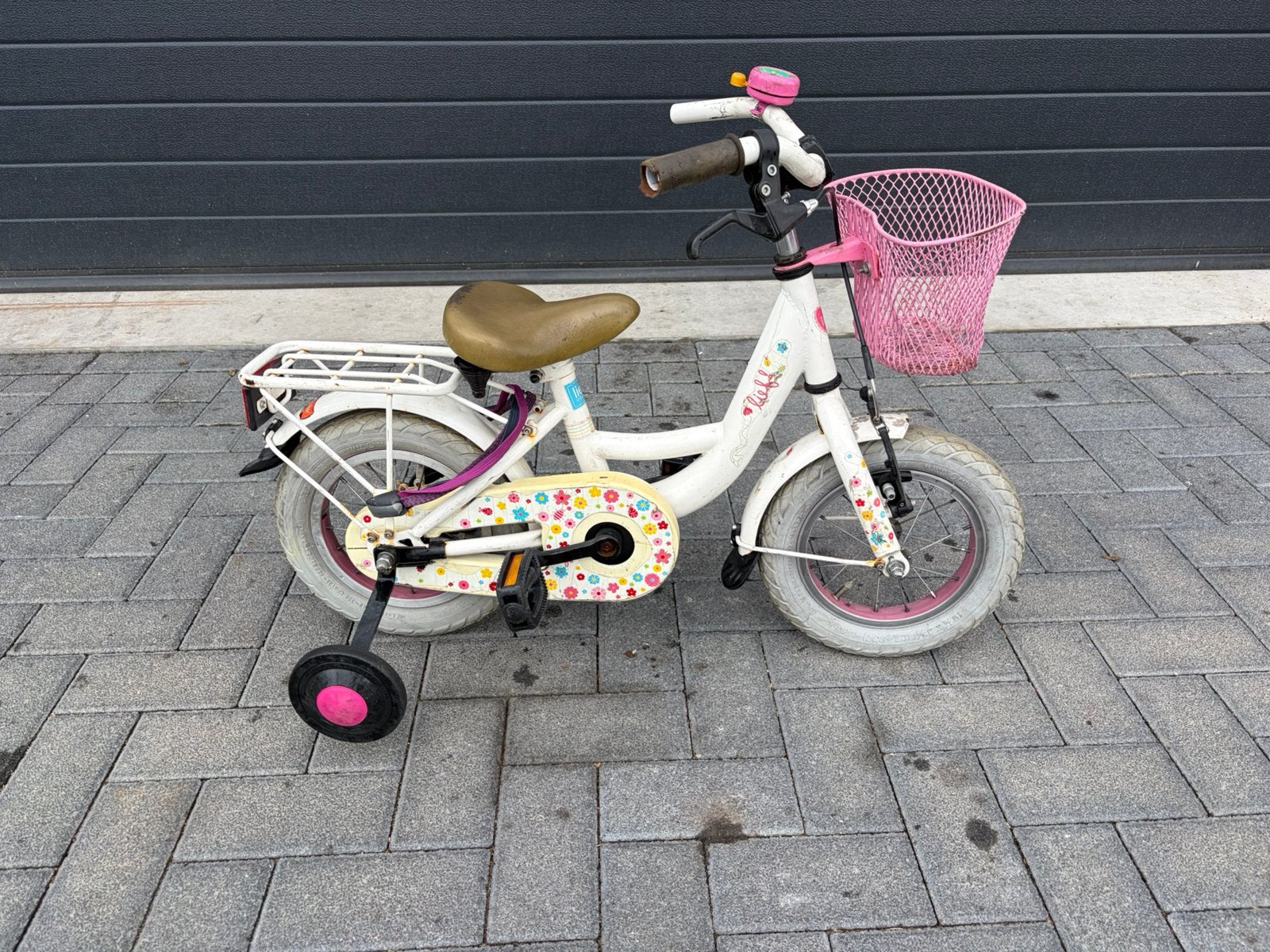 Lief Meisjesfiets 12 inch met zijwieltjes, Fietsen en Brommers, Fietsen | Kinderfietsjes, Ophalen, Terugtraprem, Zijwieltjes, Gebruikt