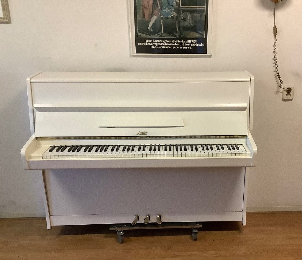 Witte Rösler piano, Ophalen, Gebruikt, Wit, Piano