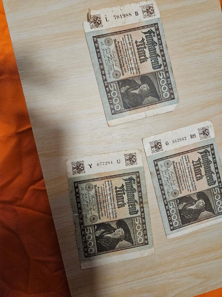 3x 5000 Mark Reichsbanknote Duitsland 1922, Postzegels en Munten, Bankbiljetten | Europa | Niet-Eurobiljetten, Ophalen of Verzenden