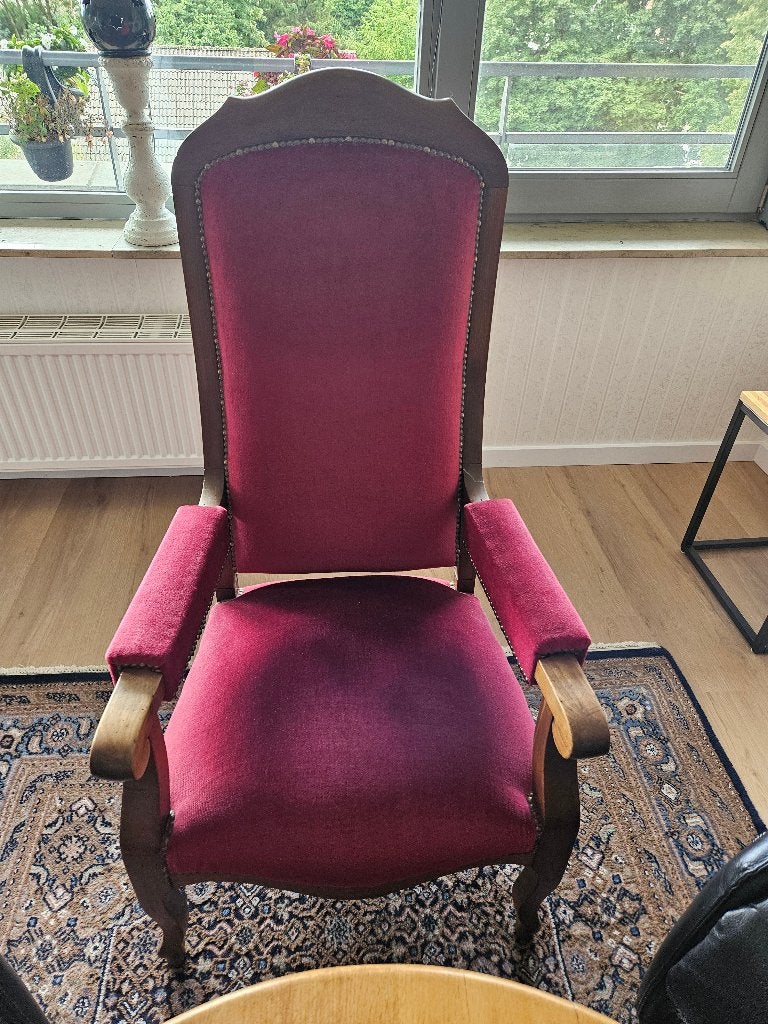 antieke beklede stoel, Ophalen