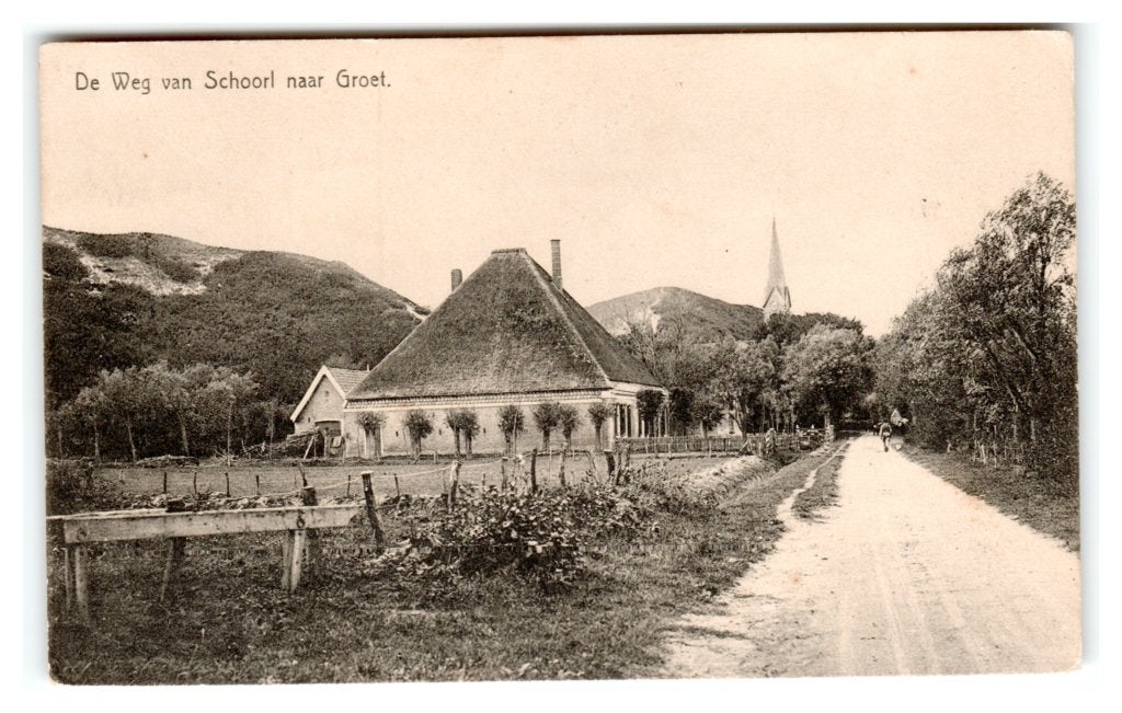 Schoorl, De Weg van Schoorl naar Groet, Ophalen of Verzenden, 1920 tot 1940, Gelopen, Noord-Holland