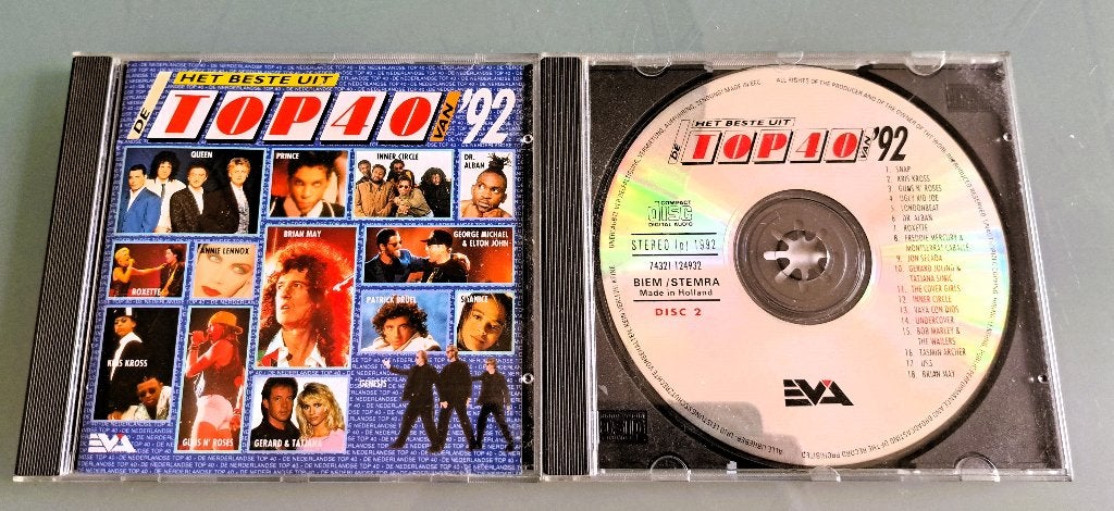 Dubbel cd: Het beste uit de Top 40 van 1992, Ophalen, Zo goed als nieuw, Pop