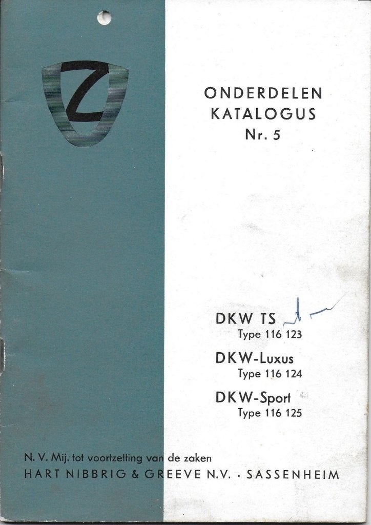 DKW TS Luxus Sport type 116 en 123, 124, 125 bromfiets, Verzenden, Gebruikt