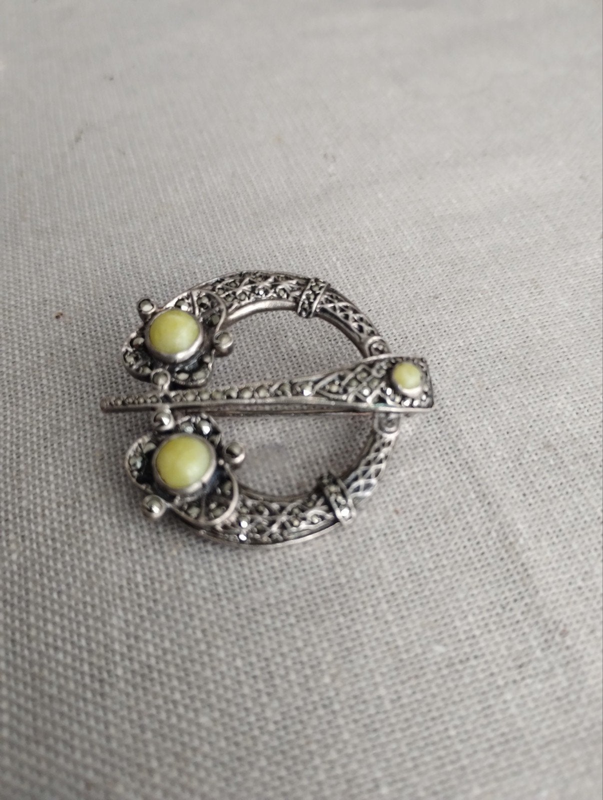 Vintage Celtic broche zilveren 1 ste gehalte sterling, Ophalen of Verzenden, Zo goed als nieuw, Zilver, Zilver