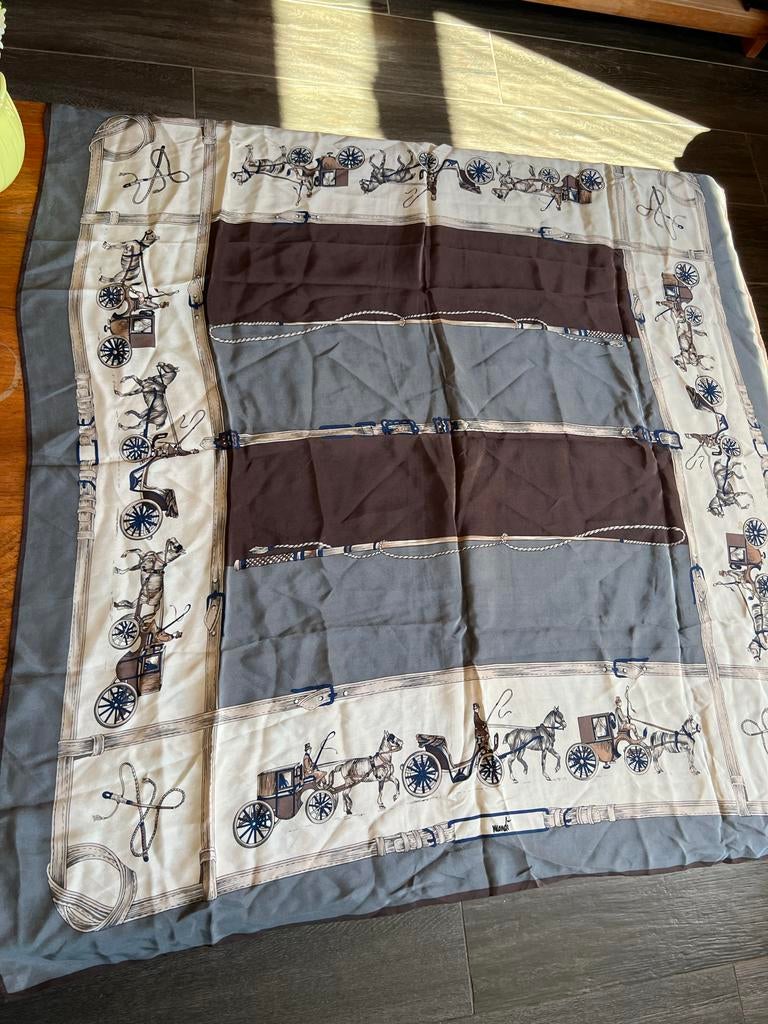 Mondi zijden sjaal met koetsenprint, Kleding | Dames, Verzenden, Gedragen, Sjaal