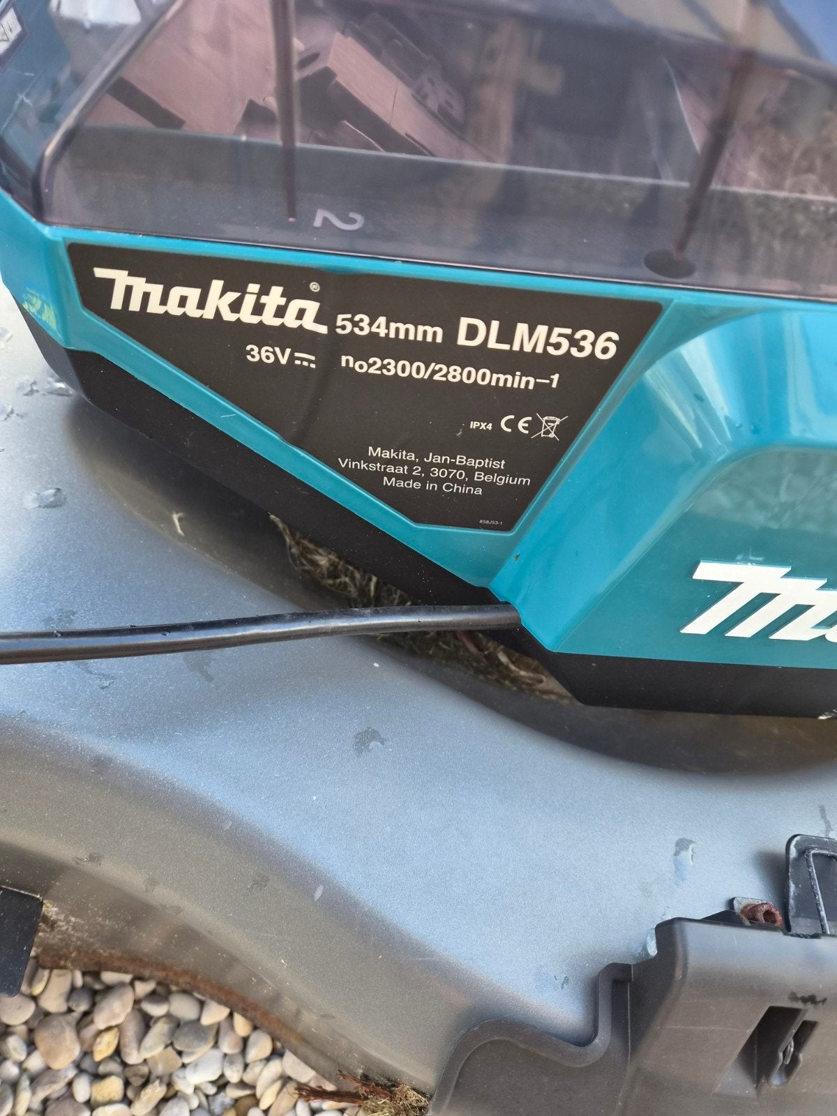 Makita DLM536 Accu Grasmaaier - 534mm Maaibreedte, Cirkelmaaier, Gebruikt, Accu-grasmaaier, Ophalen of Verzenden
