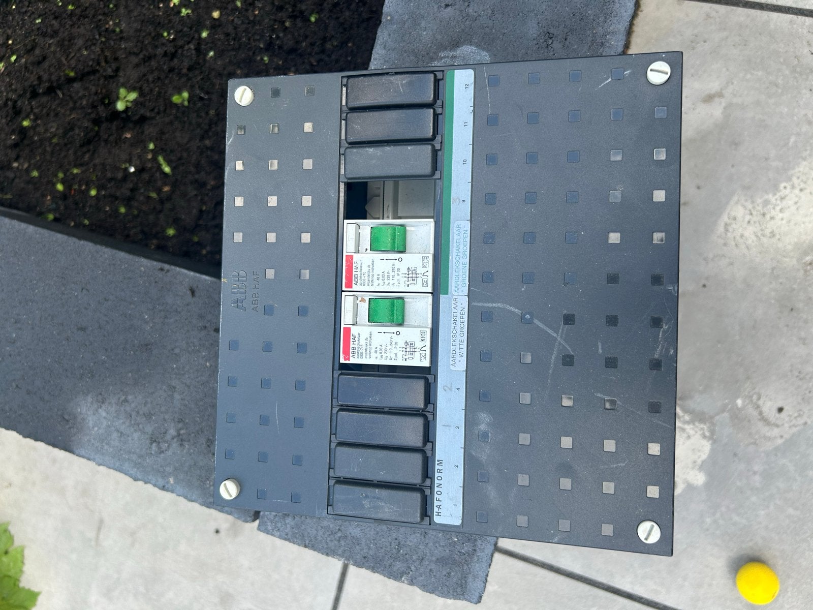 ABB Meterkast Groepenkast met Aardlekschakelaars, Doe-het-zelf en Verbouw, Ophalen of Verzenden, Gebruikt, ABB, Groepenkast