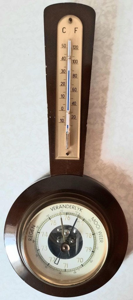 Mahoniehouten hollandse barometer, Antiek en Kunst, Ophalen of Verzenden