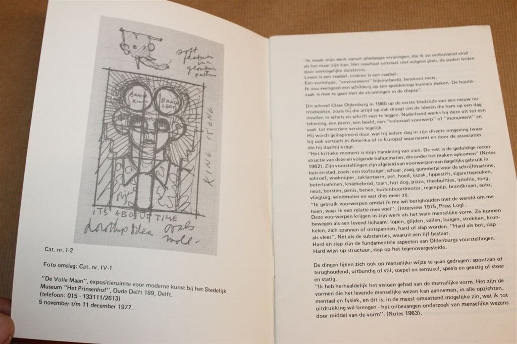 Claes Oldenburg — Tentoonstelling Volle Maan Delft 1977, Ophalen of Verzenden, Gelezen