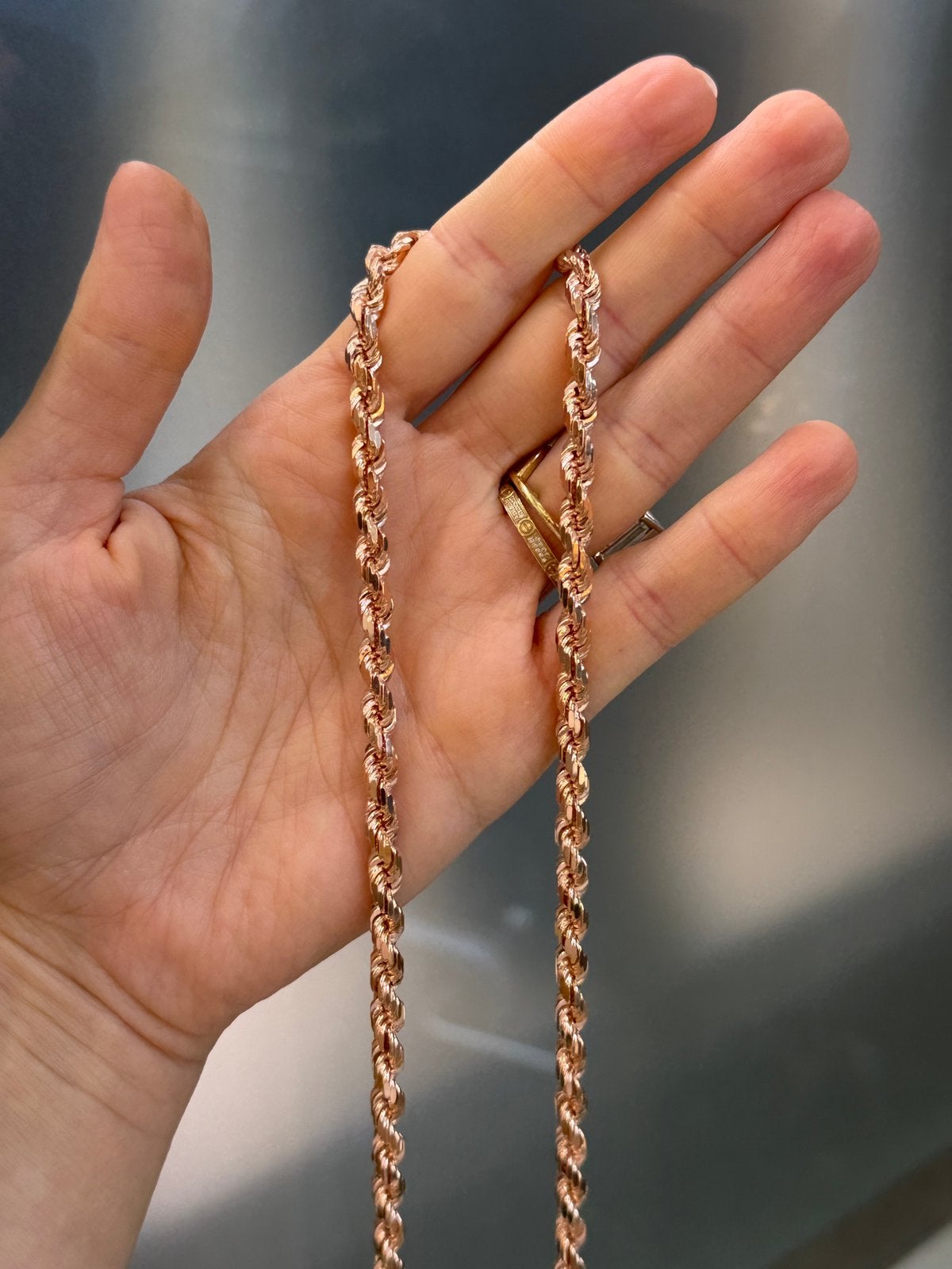 14KT Goud - 73.9 Gram - Ketting - ROPE - Herenketting - Rose, Sieraden, Tassen en Uiterlijk, Kettingen, Ophalen, Nieuw, Goud