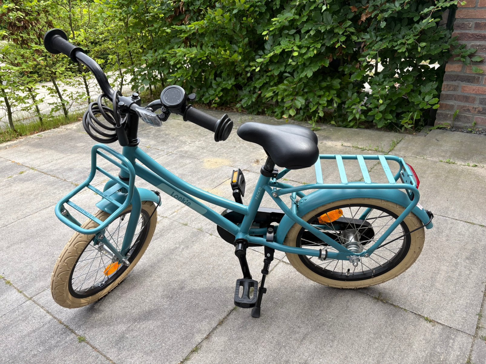 Loekie PACKD 16 inch kinderfiets (zgan), Fietsen en Brommers, Fietsen | Kinderfietsjes, Ophalen, Zo goed als nieuw, Terugtraprem