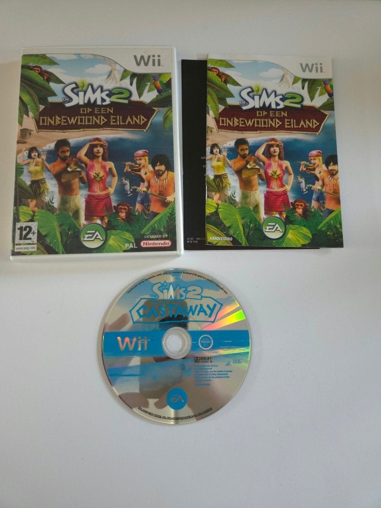 Nintendo Wii - De Sims 2 Op een Onbewoond Eiland - 11304, 1 speler, Ophalen of Verzenden, Zo goed als nieuw, Vanaf 12 jaar