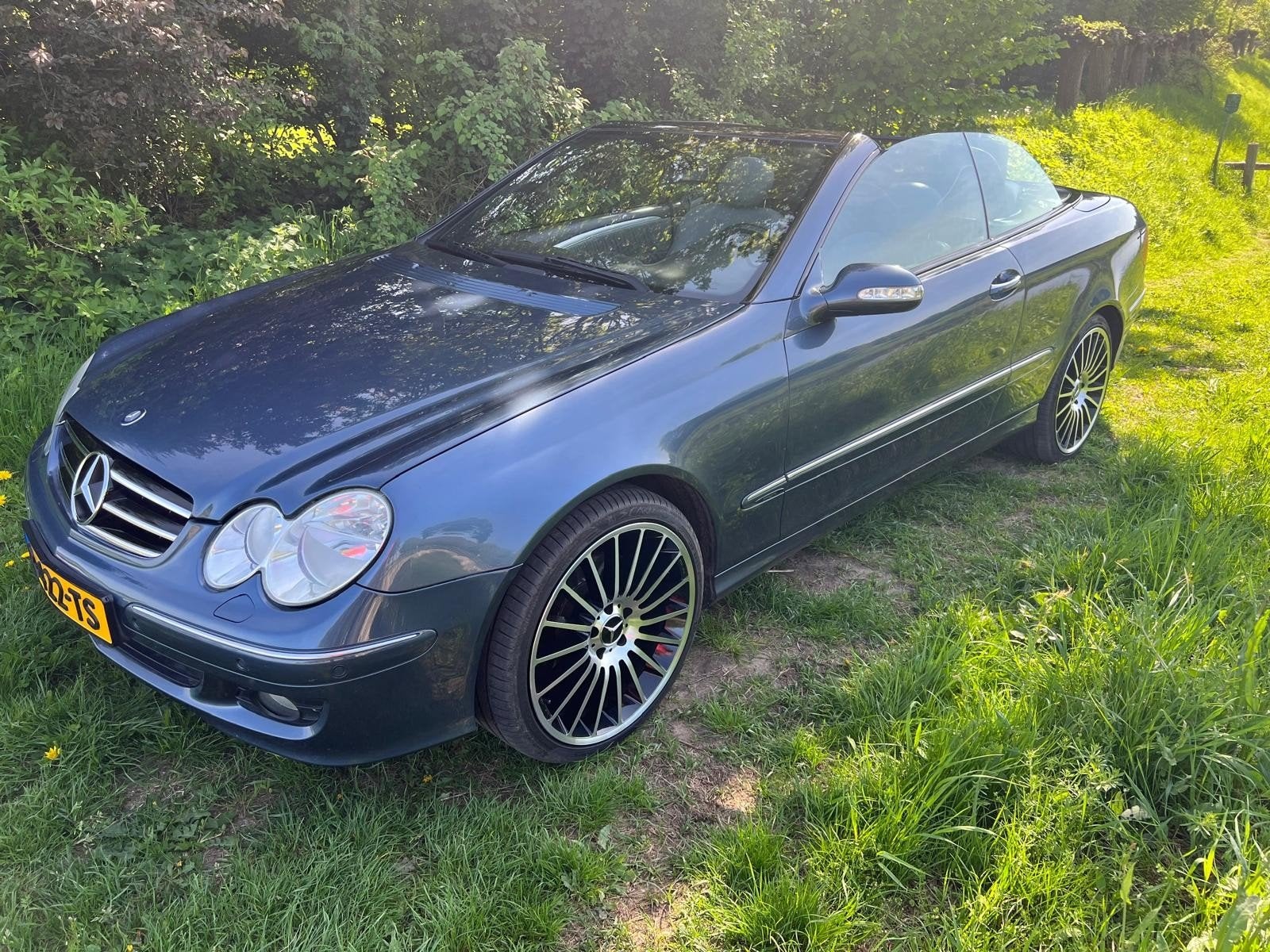 Mercedes Benz CLK cabrio 280, Auto's, Mercedes-Benz, Automaat, Cabriolet, Blauw, Leder