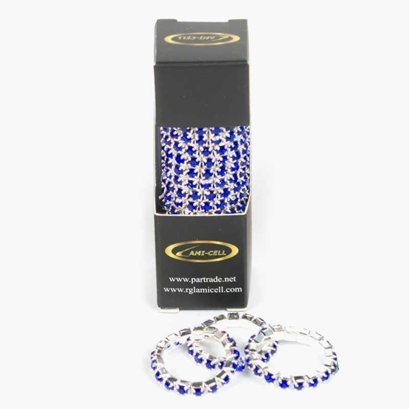 Vlechtelastiekjes met diamantjes Donker Blauw - Paardenelast, Ophalen of Verzenden, Nieuw, Dressuur