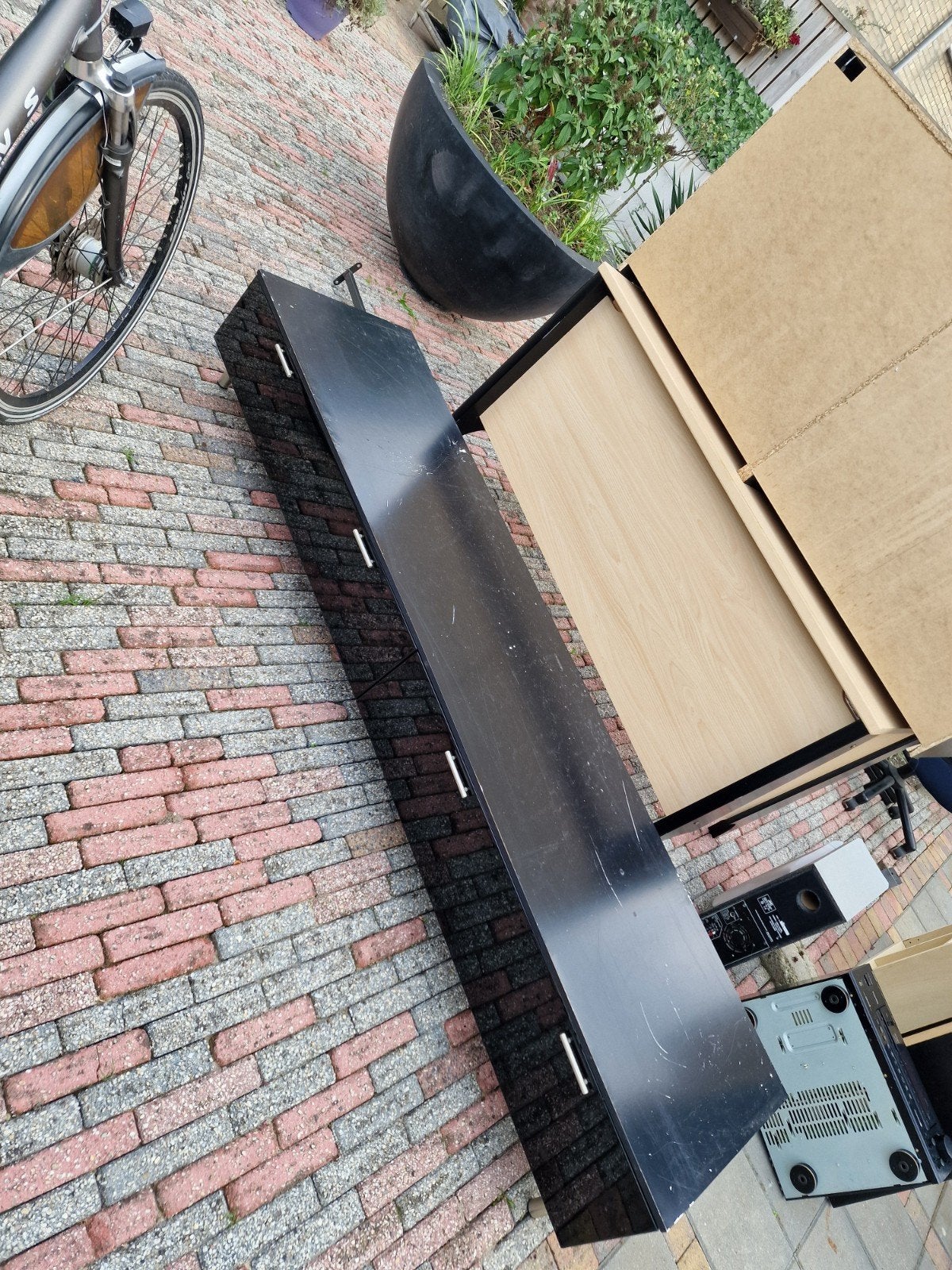 gratis tv meubel met 2 lades, Huis en Inrichting, Kasten | Televisiemeubels, Ophalen, Gebruikt, 25 tot 50 cm, Minder dan 100 cm
