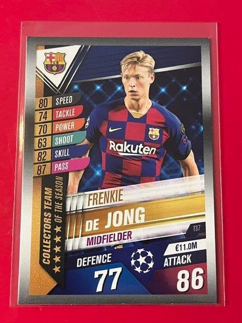 Frenkie de Jong Match Attax FC Barcelona # TS7, Verzenden, Zo goed als nieuw, Buitenlandse clubs, Shirt