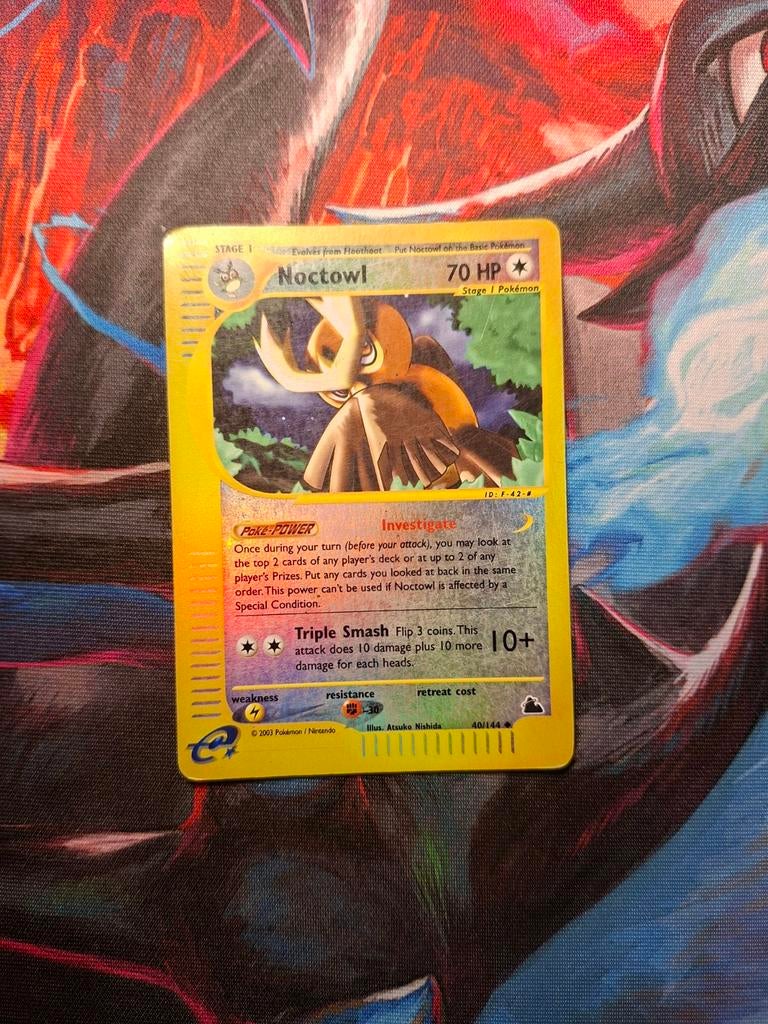 Noctowl Reverse Holo Skyridge Pokemon Kaart, Ophalen of Verzenden, Gebruikt, Losse kaart, Foil