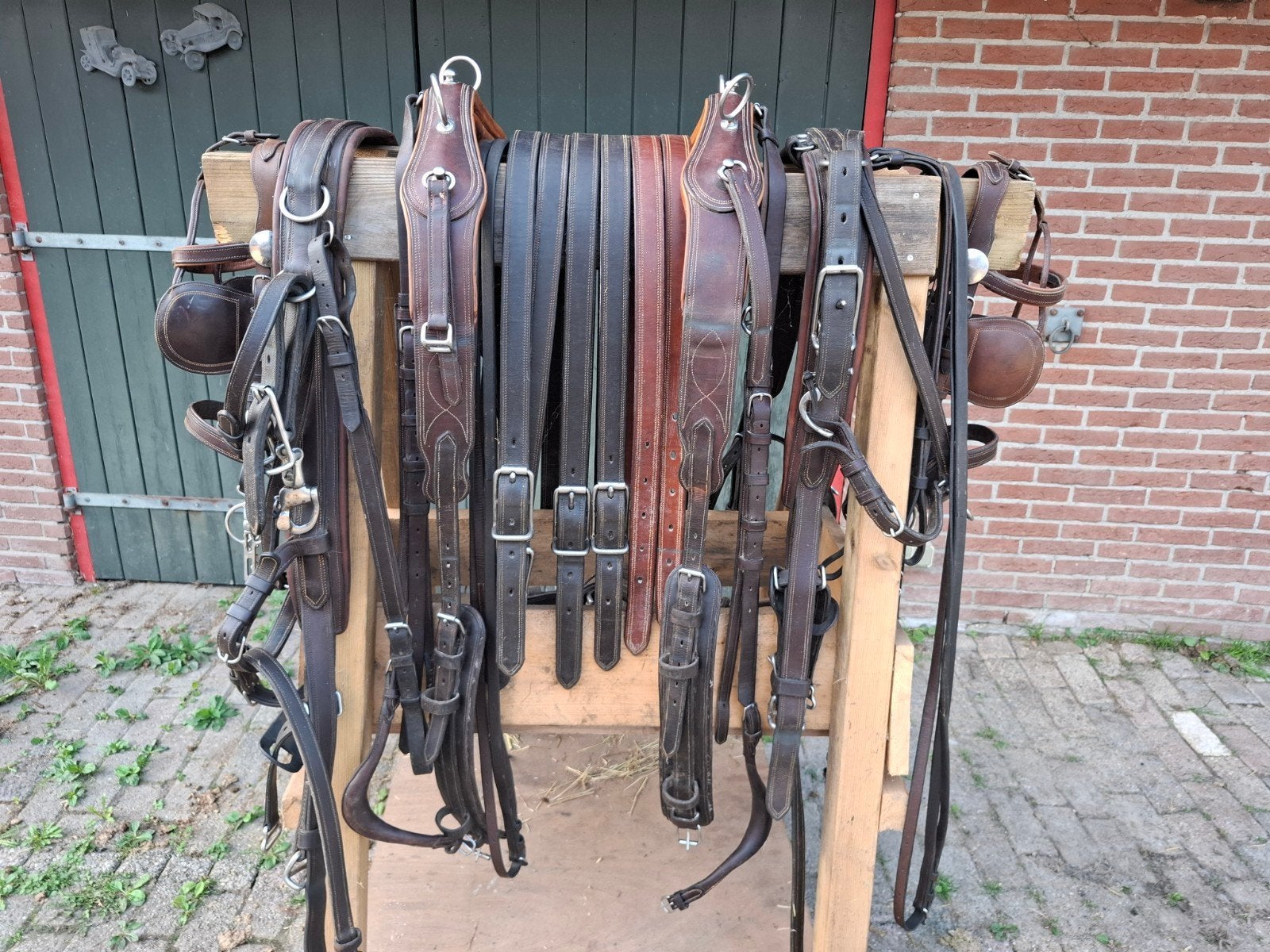 2 span borsttuug, Dieren en Toebehoren, Ophalen of Verzenden, Borsttuig, Full