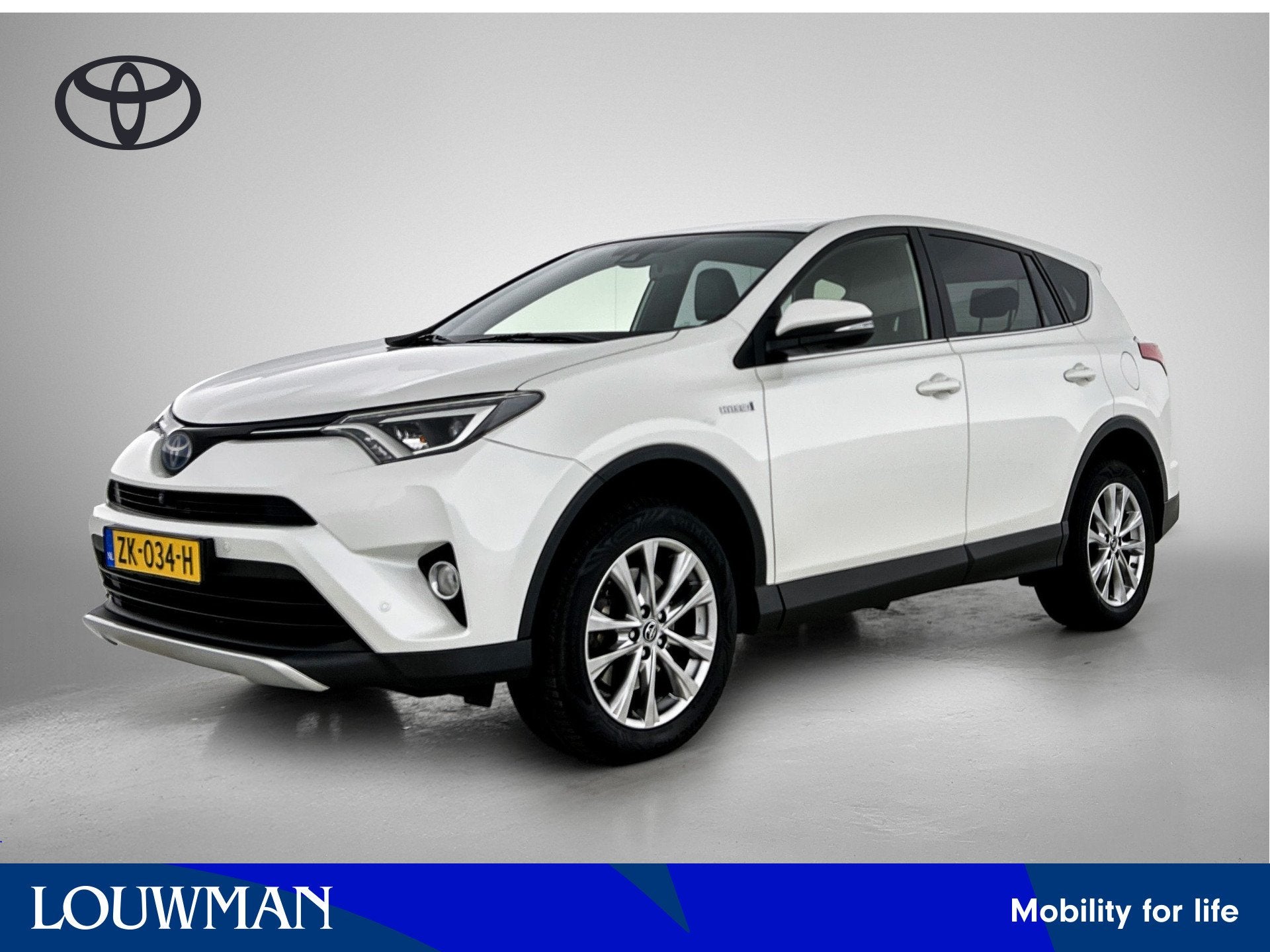 Toyota RAV4 2.5 Hybrid Executive Business | Trekhaak | Navig, 12 maanden, Gebruikt, Wit, Leder