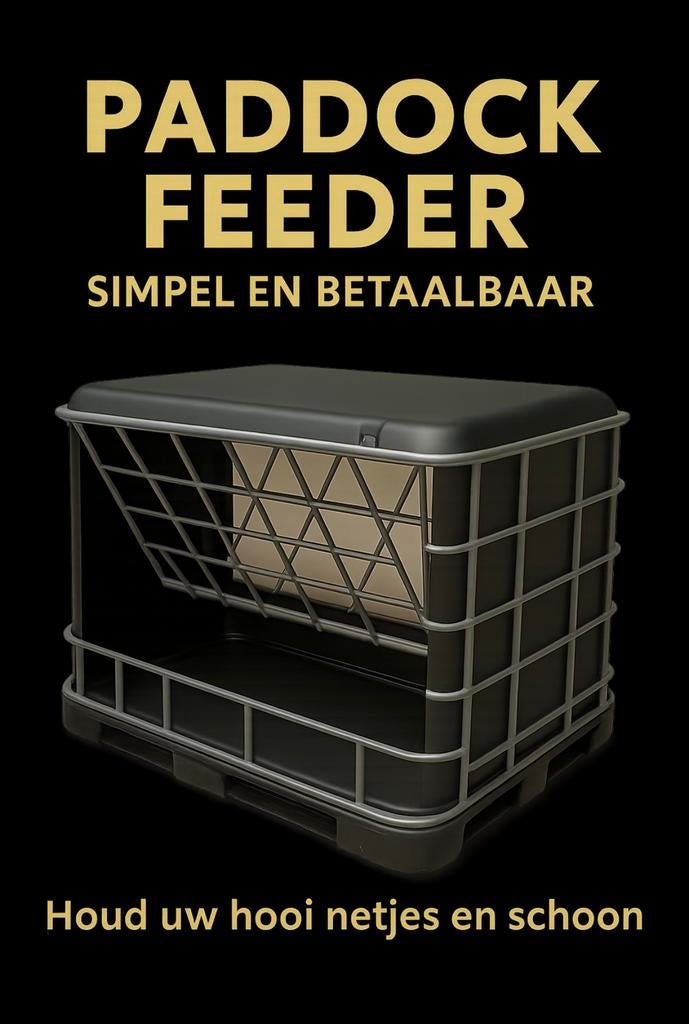 Hooiruif voerruif ruif hooi paddockfeefer slowfeeder, Weidegang, 2 of 3 paarden of pony's