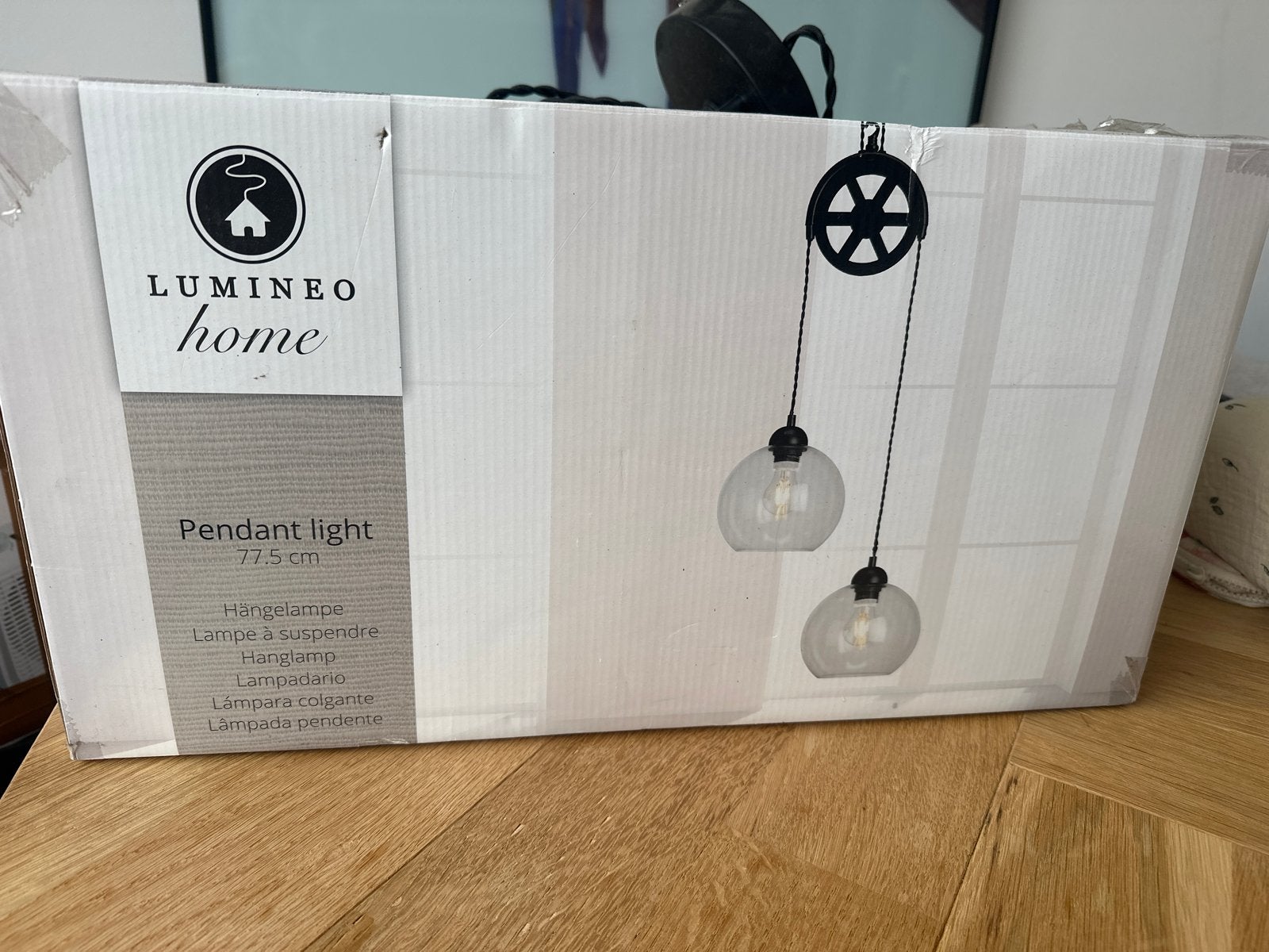 LUMINEA Home Hanglamp - Nieuw in doos, 77.5 cm, Ophalen of Verzenden, Nieuw, Glas