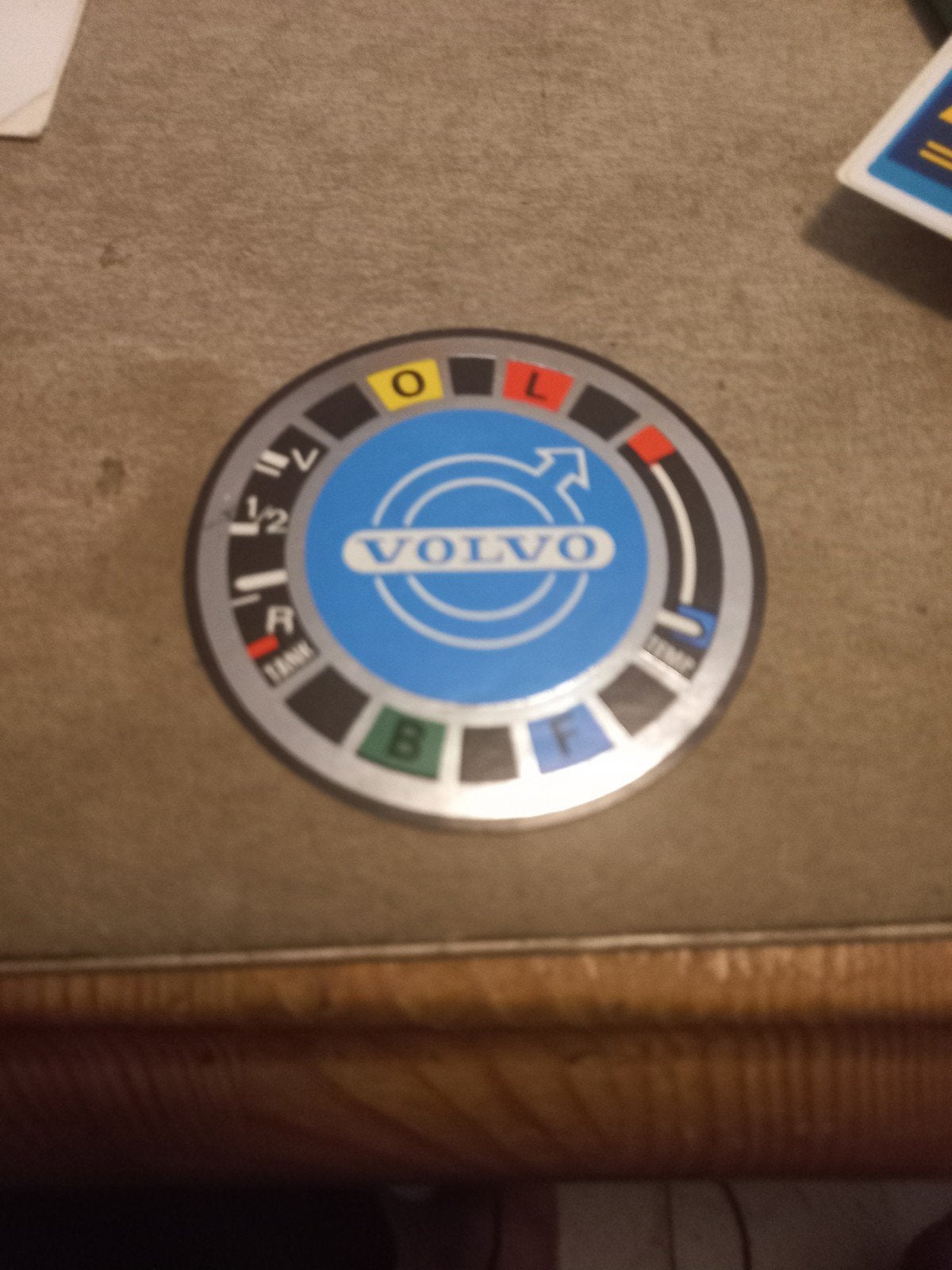 Vintage Volvo Dashboard Sticker - Brandstofmeter, Ophalen of Verzenden, Gebruikt