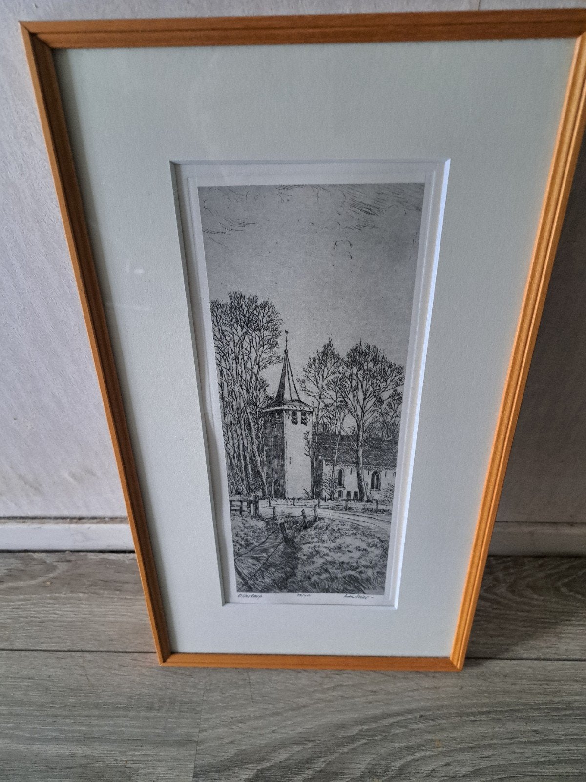 p de vries ets  "olterterp" 39/40, Antiek en Kunst, 31 cm, Stadsgezicht, Ophalen of Verzenden, 12 cm